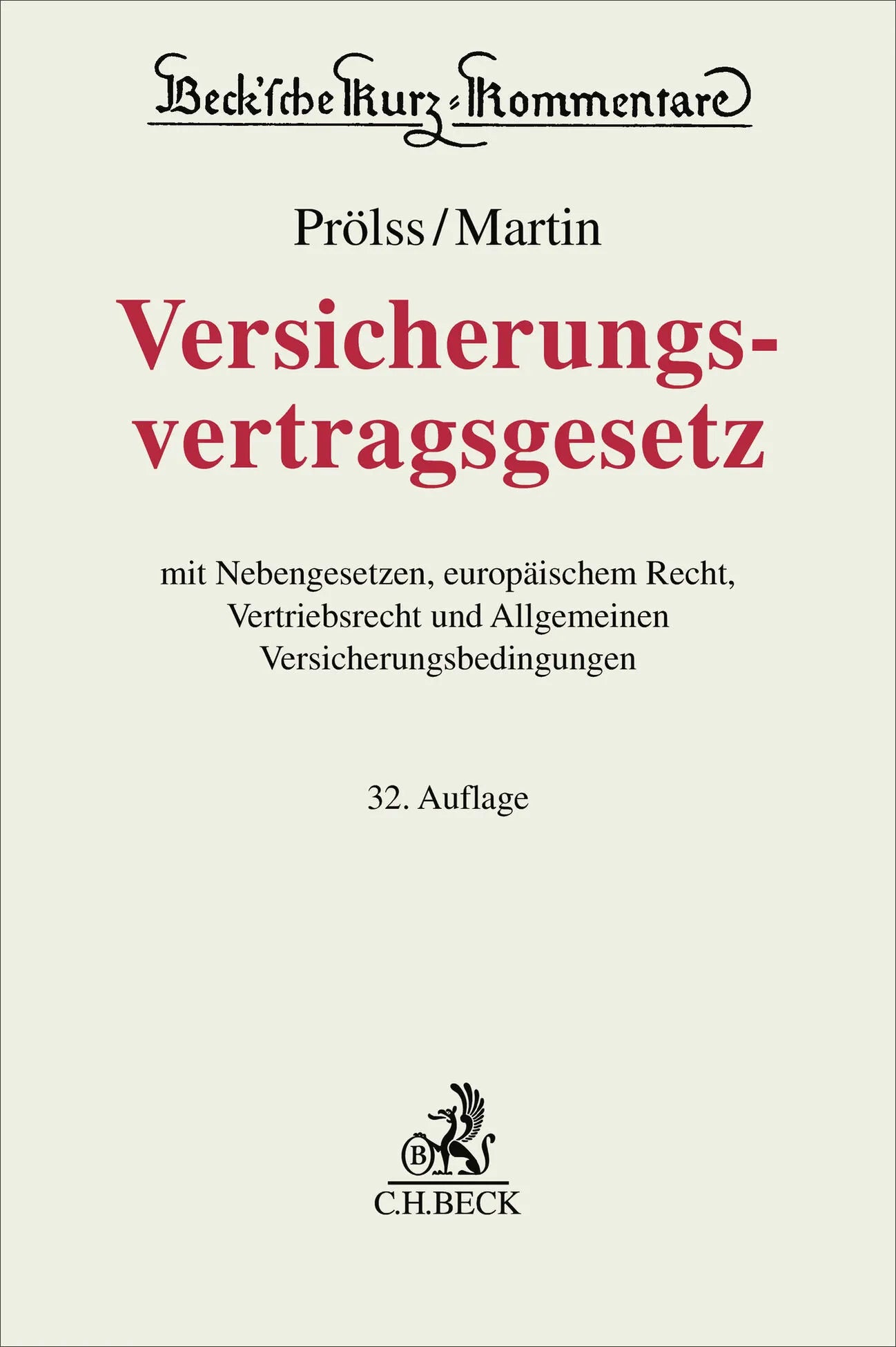 Buchcover von 'Versicherungsvertragsgesetz. VVG' - Gebundene Ausgabe von Christian Armbrüster