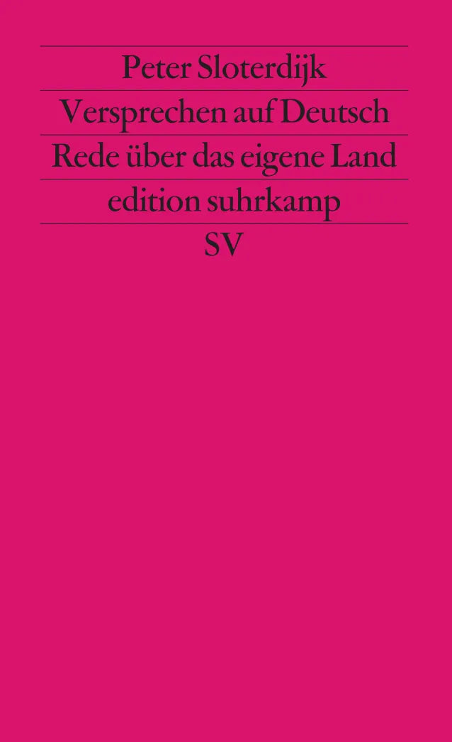 Buchcover von 'Versprechen auf Deutsch' - Taschenbuch von Peter Sloterdijk