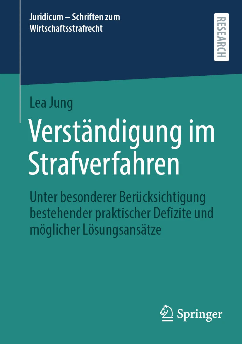 Cover: Verständigung im Strafverfahren (E-Book) von Lea Jung