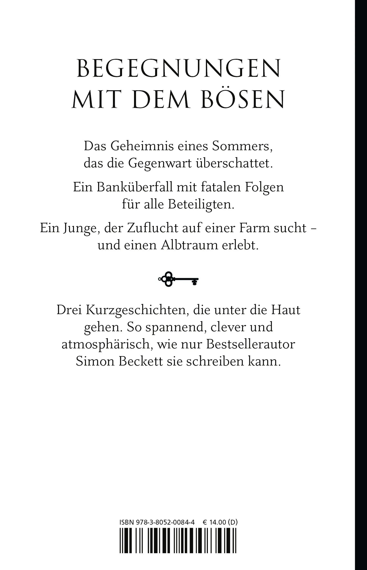 Buchrückseite von 'Versteckt' mit Klappentext - Gebundene Ausgabe