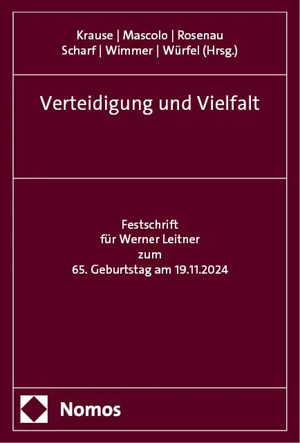 Cover: Verteidigung und Vielfalt (E-Book)
