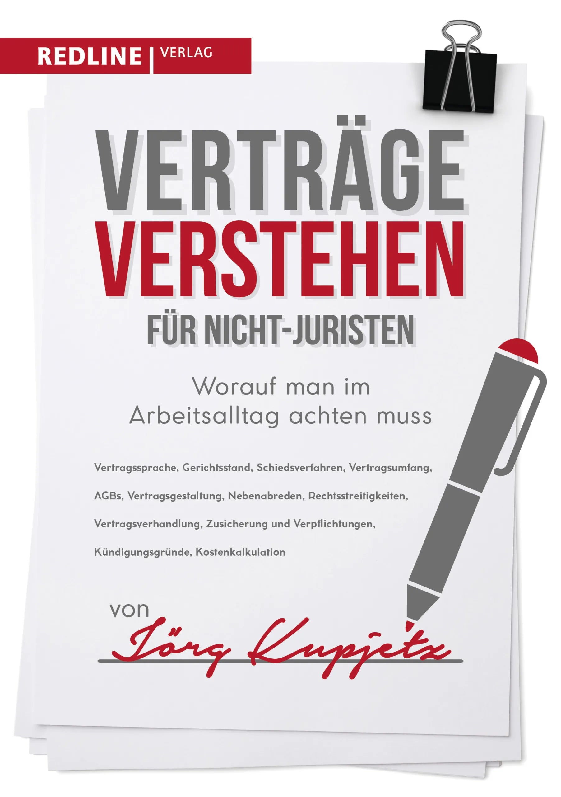 Buchcover von 'Verträge verstehen für Nicht-Juristen' - Taschenbuch von Jörg Kupjetz