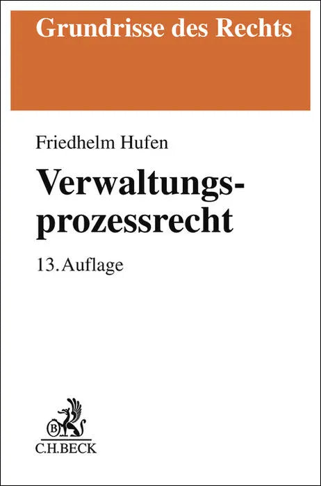 Buchcover von 'Verwaltungsprozessrecht' - Taschenbuch von Friedhelm Hufen