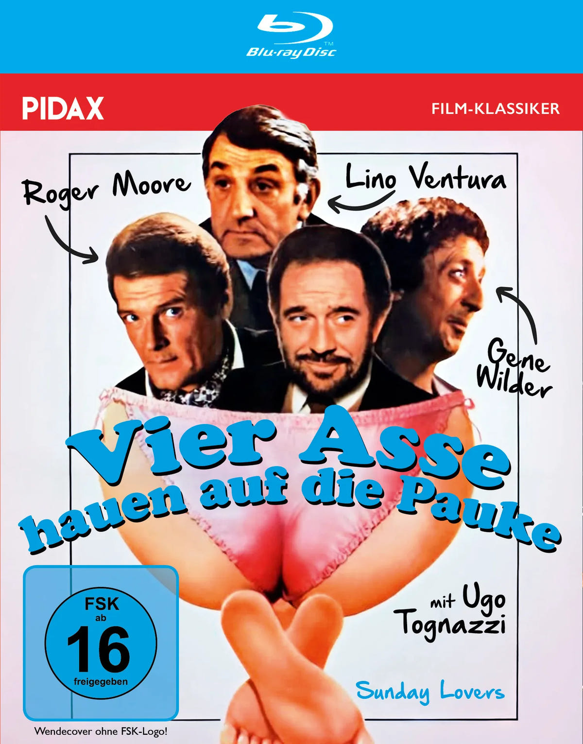 Blu-ray-Cover: Vier Asse hauen auf die Pauke. Regie: Bryan Forbes