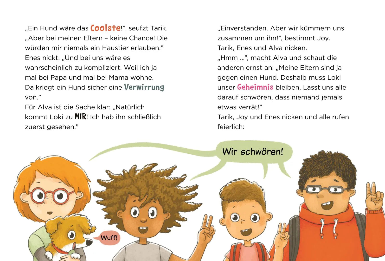 Produktansicht: Vier Viertel und ein Haufen Chaos 1: Ein Zuhause für Loki (Gebundene Ausgabe)