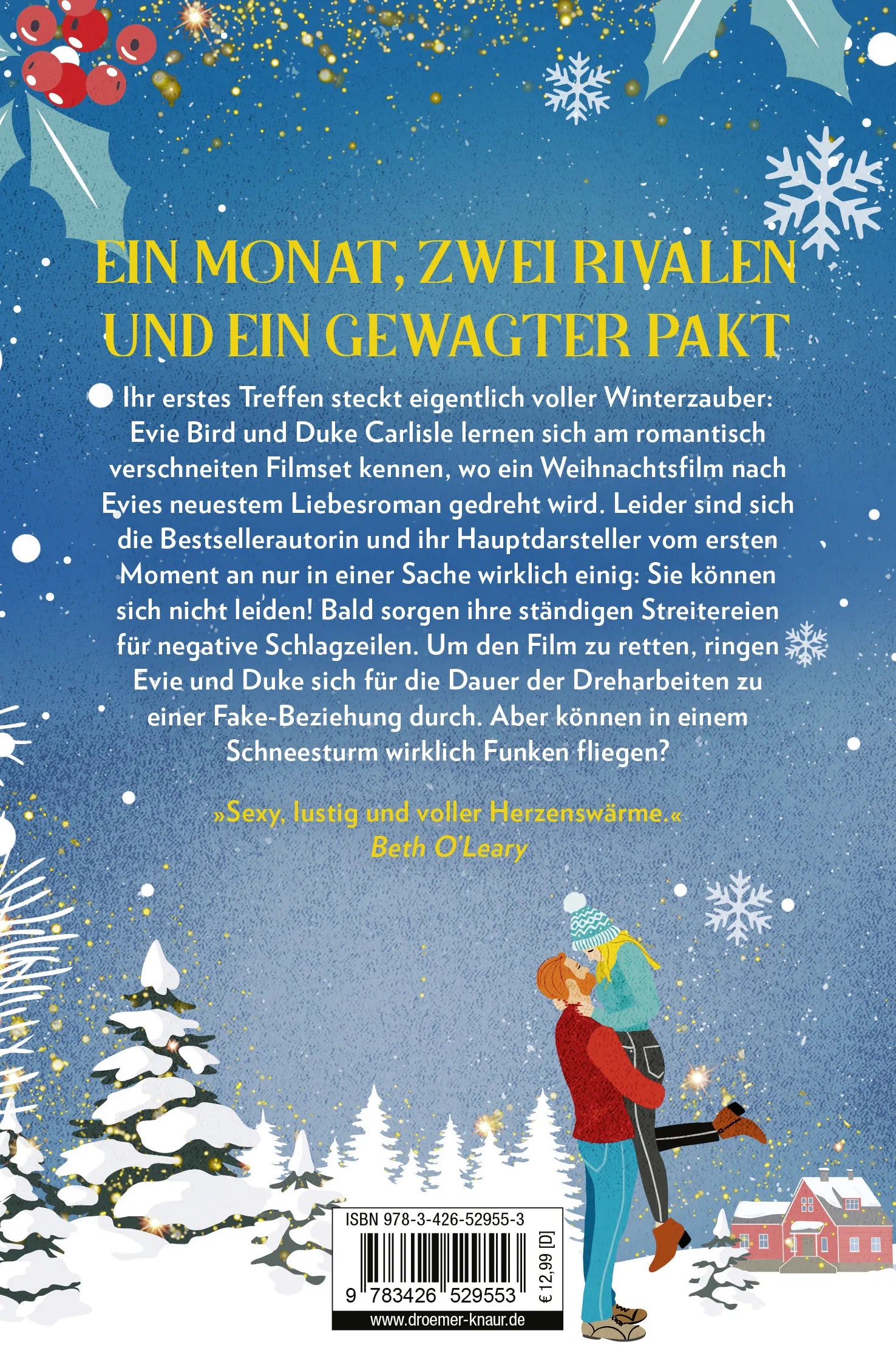 Buchrückseite von 'Vier Wochen im Dezember' mit Klappentext - Taschenbuch