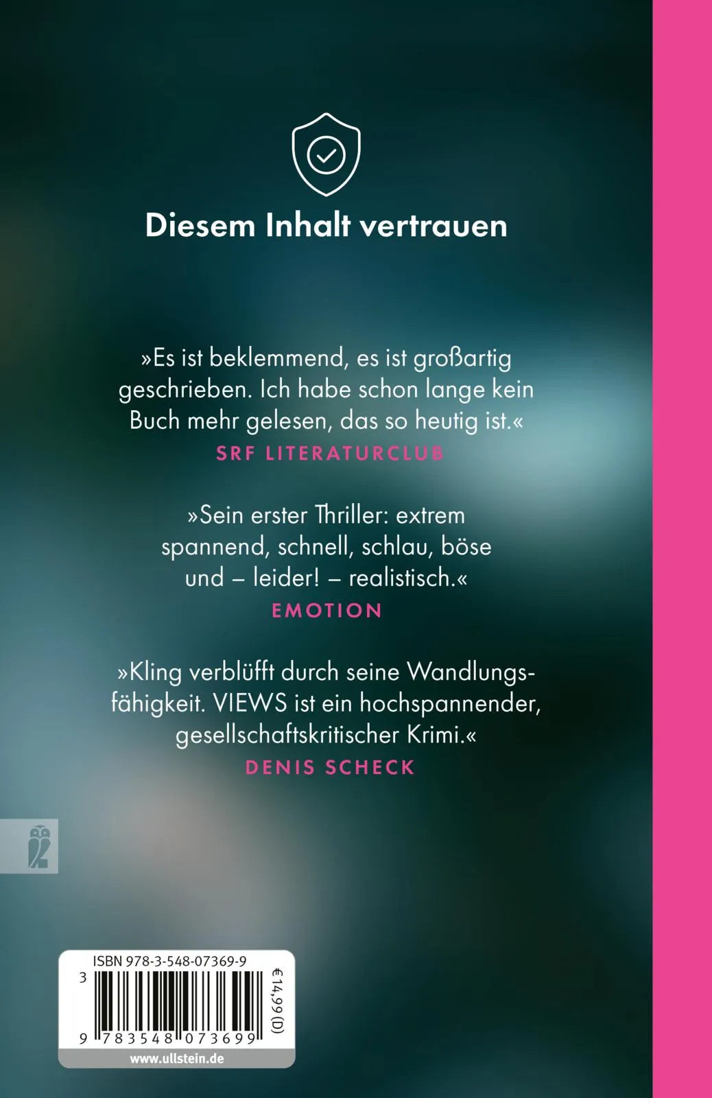 Rückseite: VIEWS (Taschenbuch)