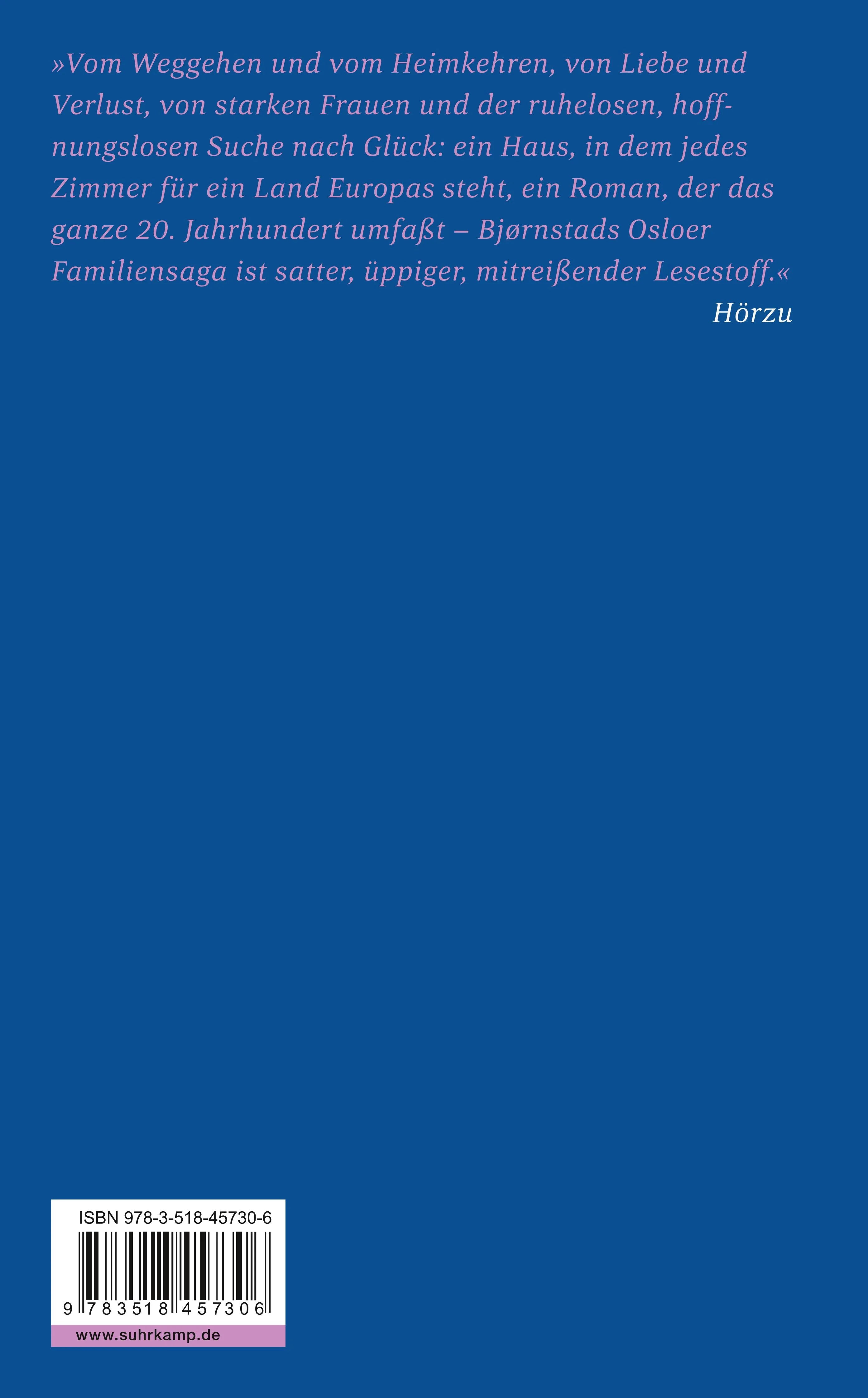 Buchrückseite von 'Villa Europa' mit Klappentext - Taschenbuch