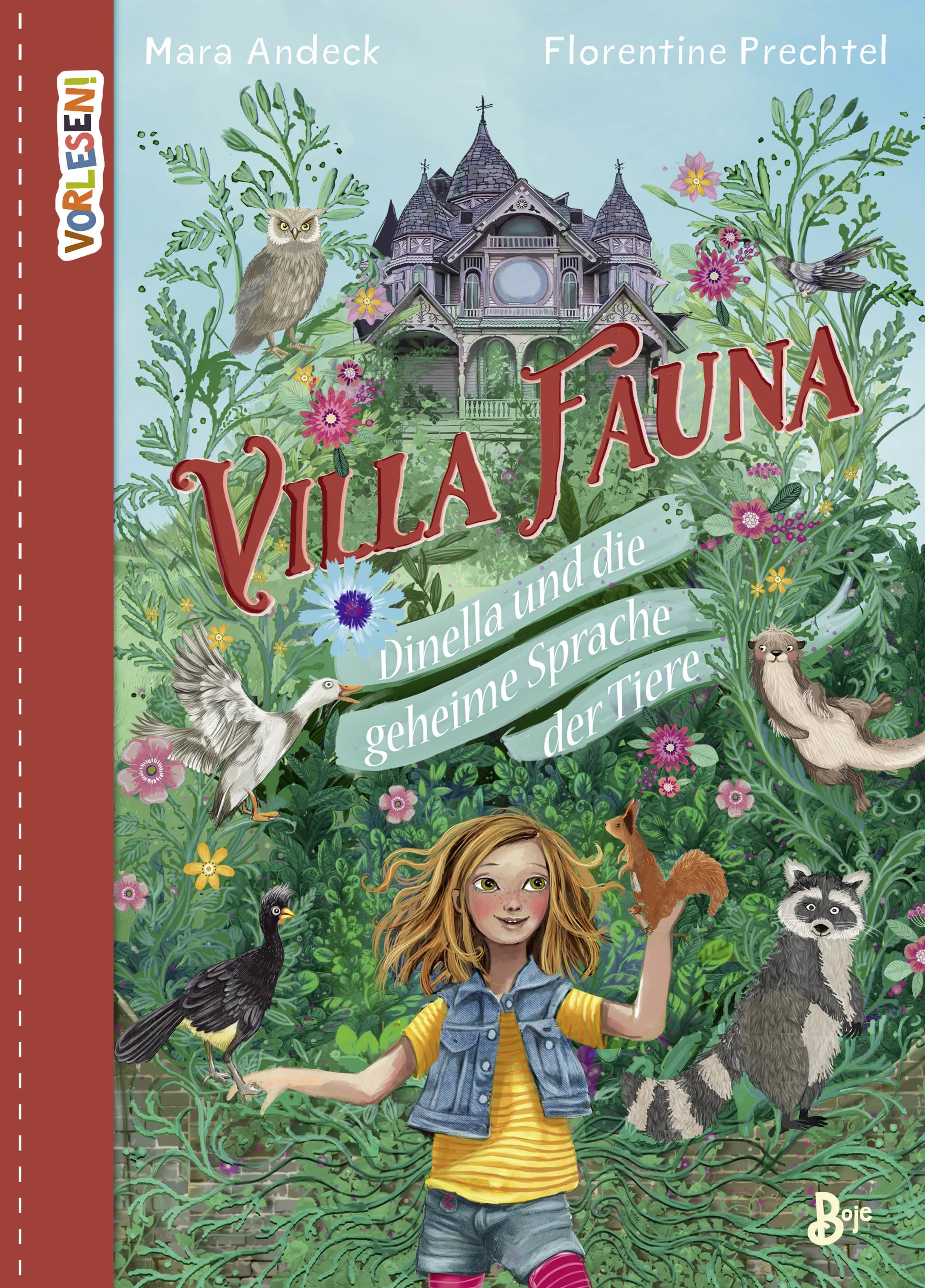 Buchcover von 'Villa Fauna - Dinella und die geheime Sprache der Tiere' - Gebundene Ausgabe von Mara Andeck