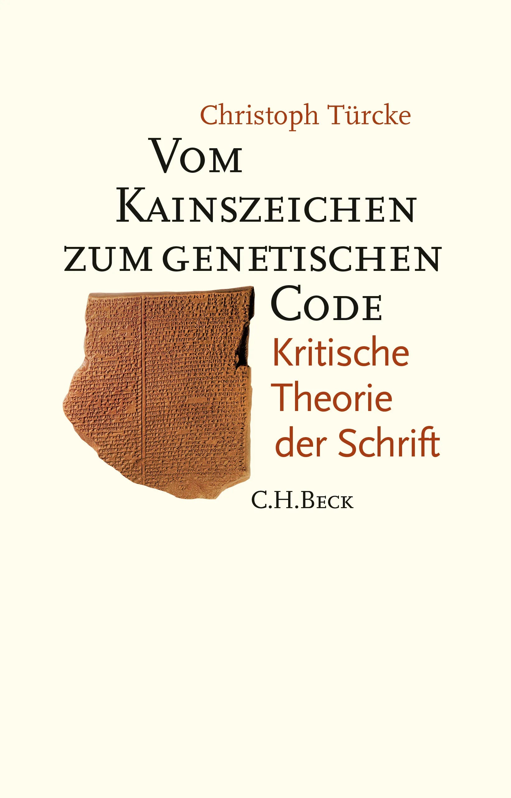 Buchcover von 'Vom Kainszeichen zum genetischen Code' - Taschenbuch von Christoph Türcke