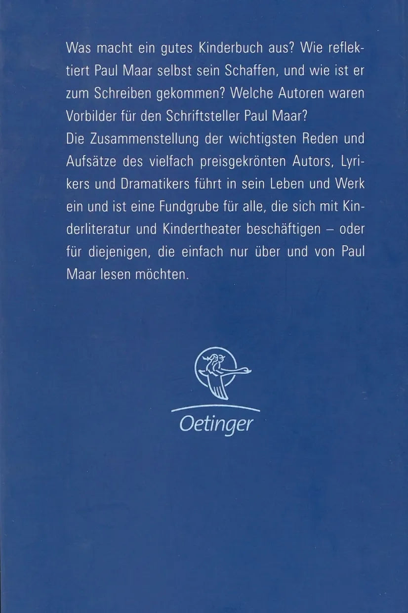 Buchrückseite von 'Vom Lesen und Schreiben' mit Klappentext - Gebundene Ausgabe