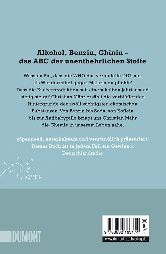 Buchrückseite von 'Von Alkohol bis Zucker' mit Klappentext - Taschenbuch