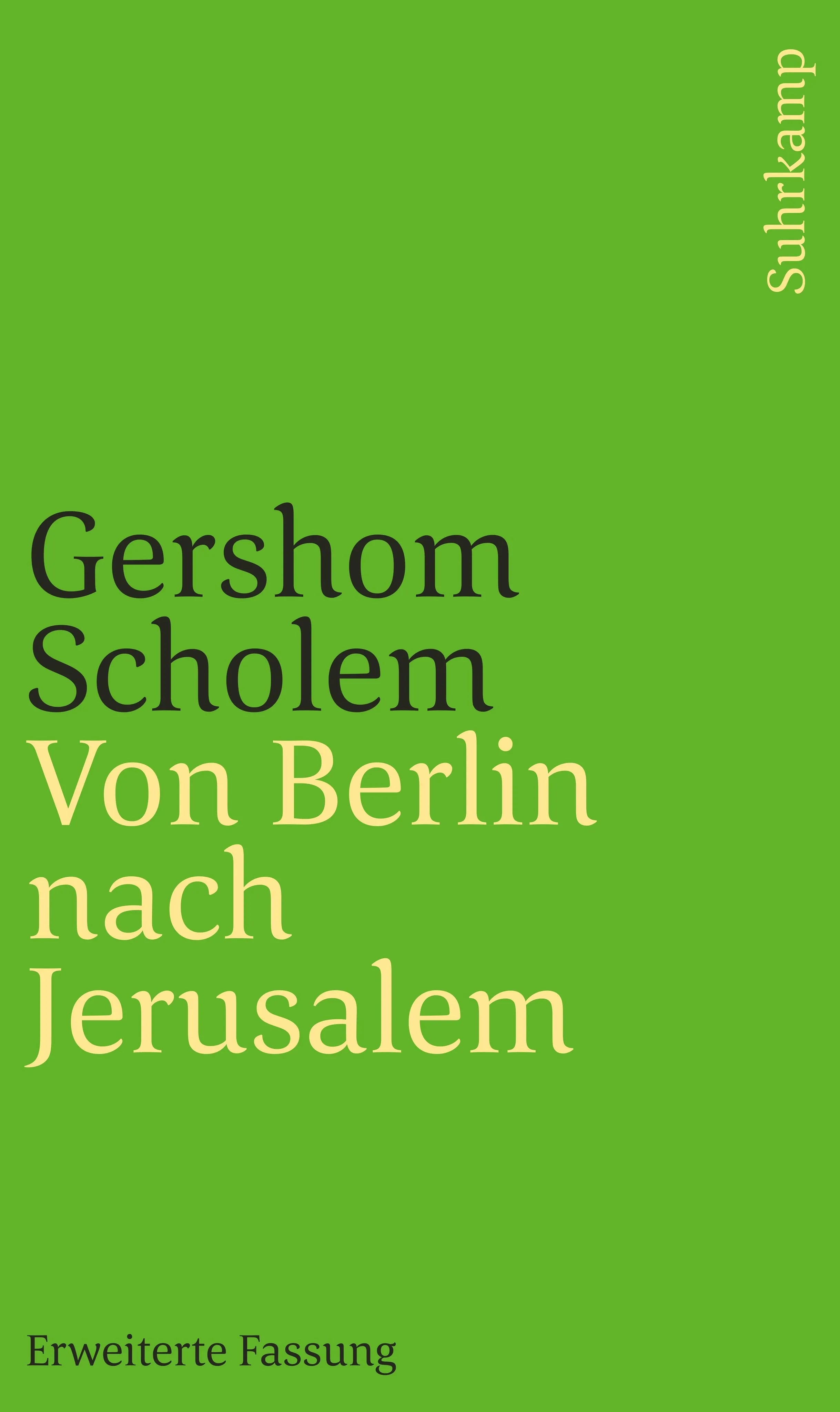 Buchcover von 'Von Berlin nach Jerusalem' - Taschenbuch von Gershom Scholem