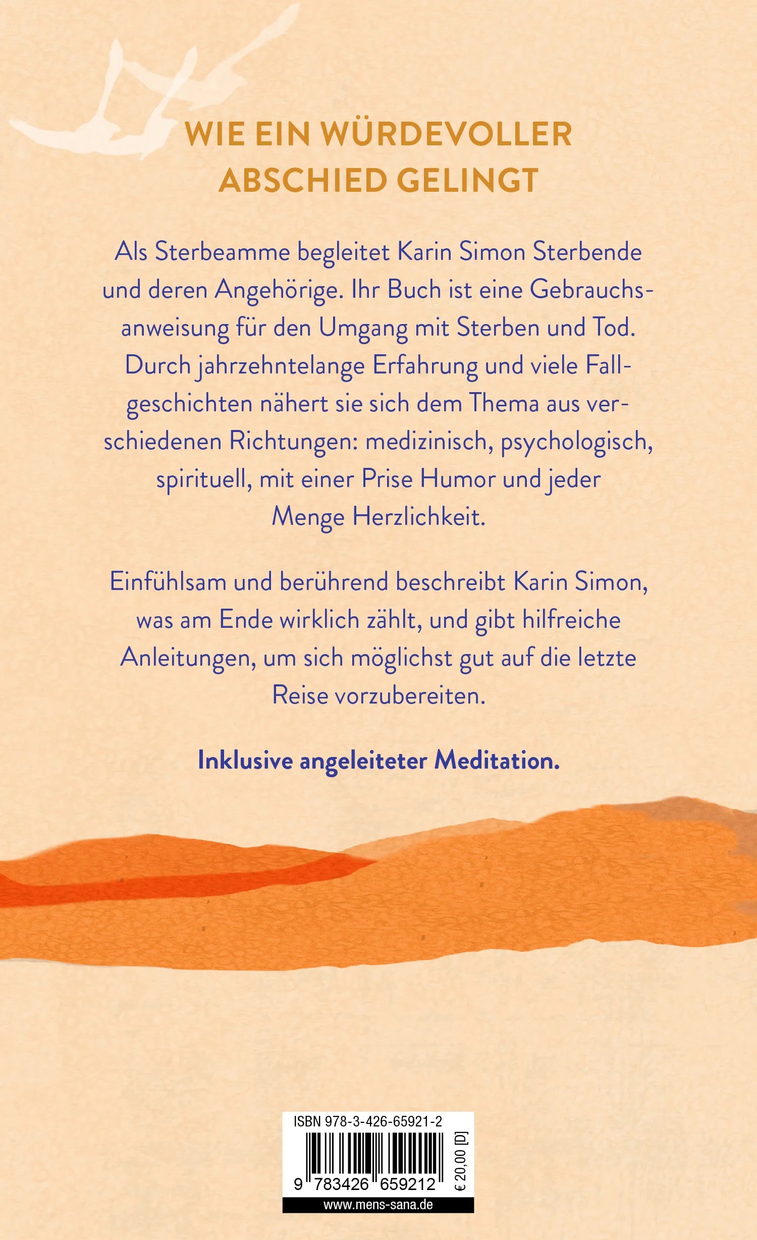 Buchrückseite von 'Von Bleiben war nie die Rede' mit Klappentext - Gebundene Ausgabe