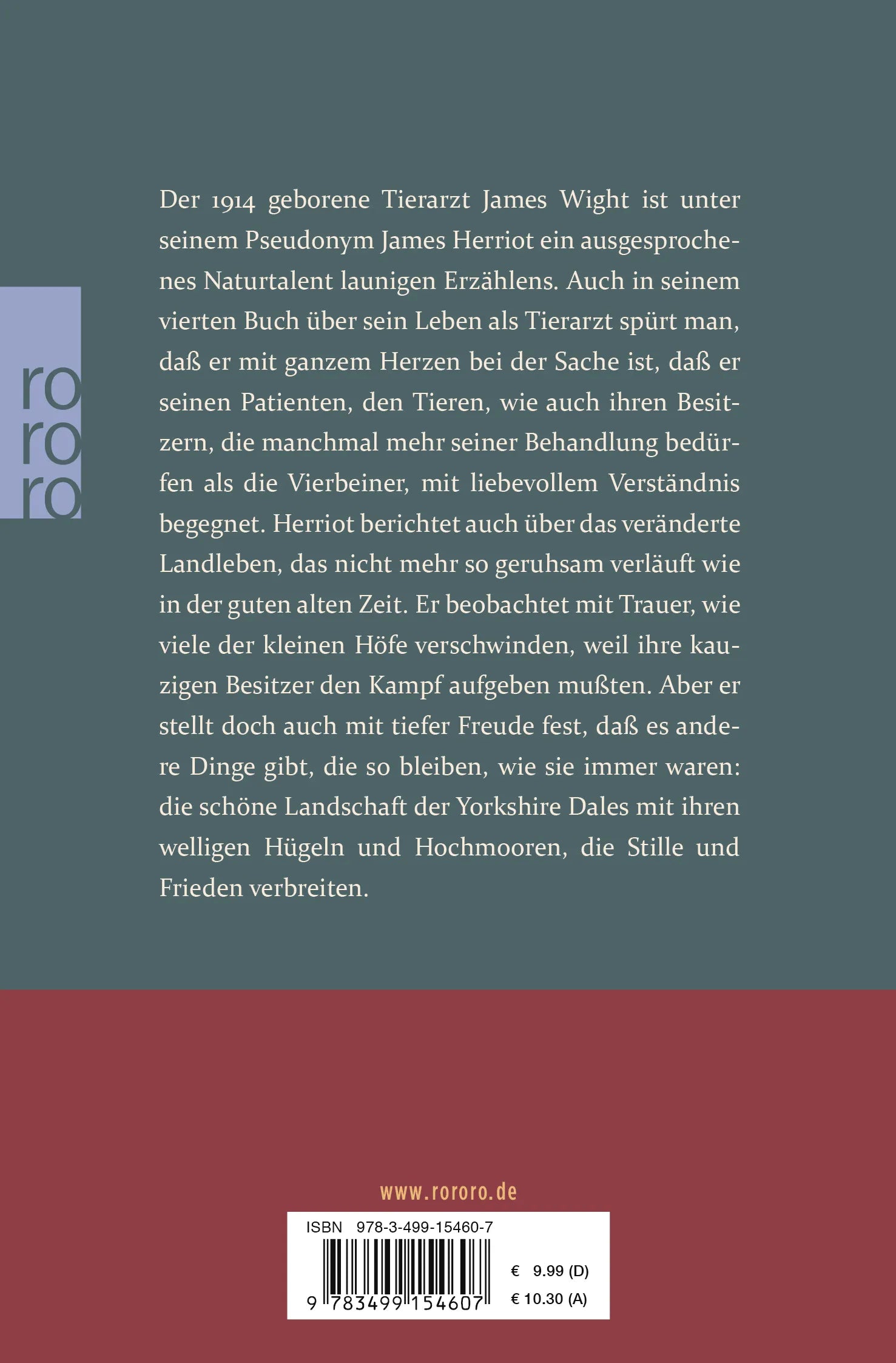 Buchrückseite von 'Von Zweibeinern und Vierbeinern' mit Klappentext - Taschenbuch