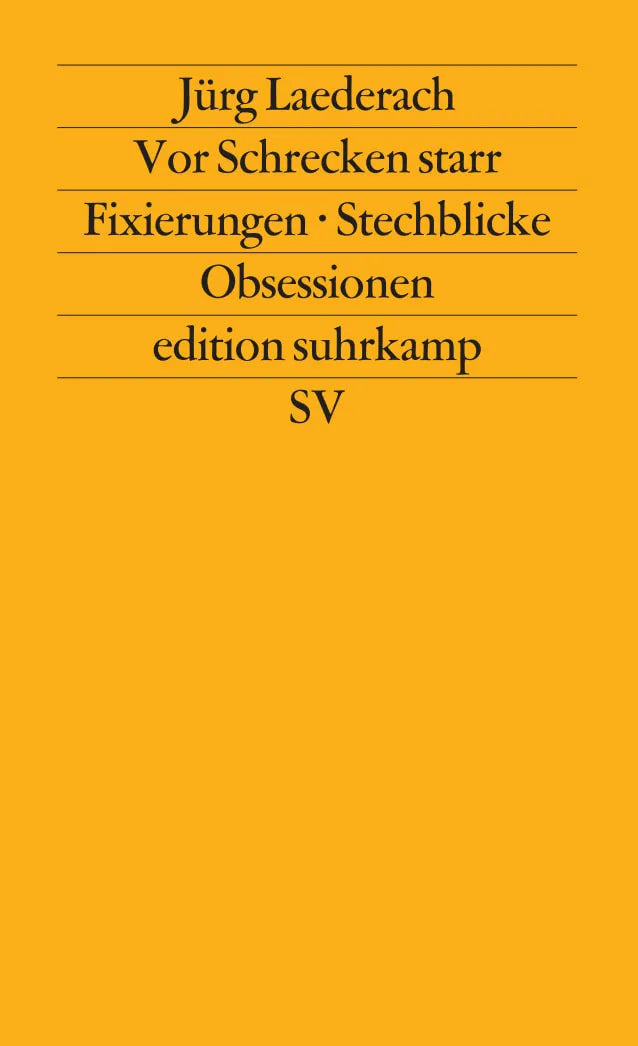 Buchcover von 'Vor Schrecken starr' - Taschenbuch von Jürg Laederach