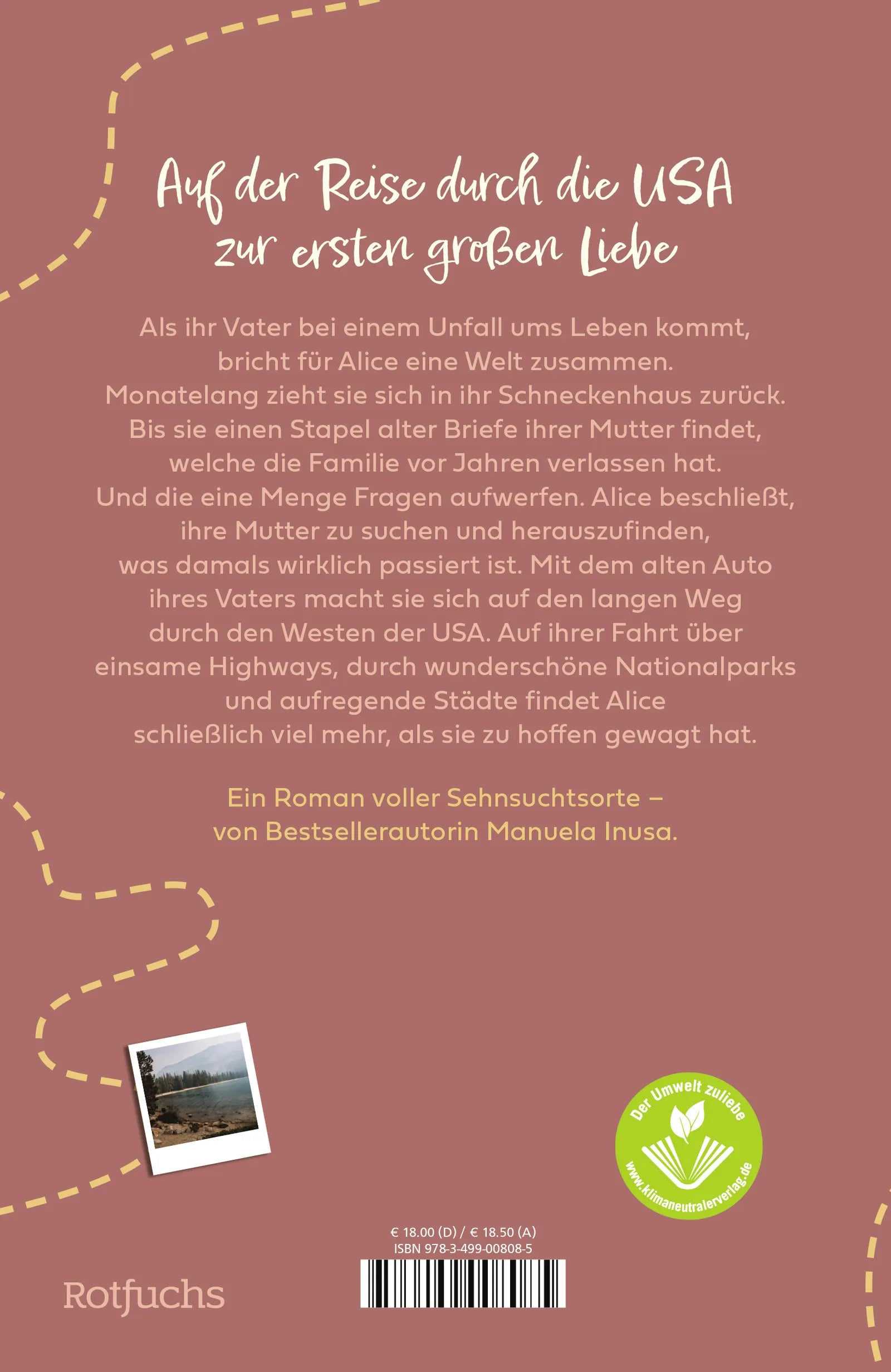 Buchrückseite von 'Vor uns das Leben' mit Klappentext - Gebundene Ausgabe