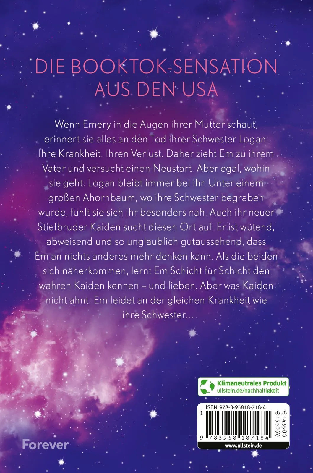 Buchrückseite von 'Vor uns die Dämmerung' mit Klappentext - Paperback