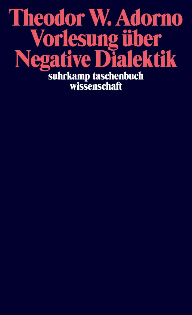 Buchcover von 'Vorlesung über Negative Dialektik' - Taschenbuch von Theodor W. Adorno