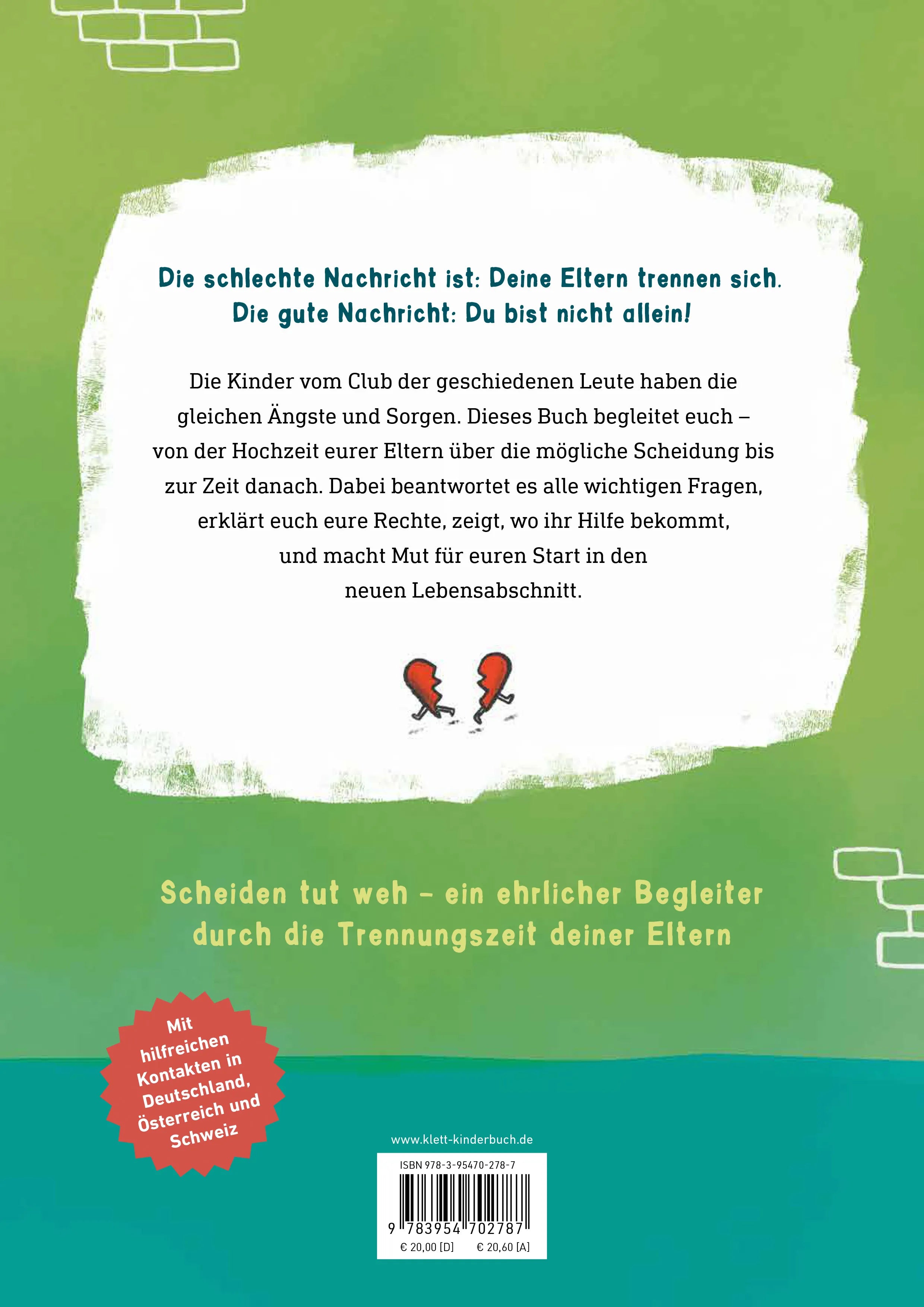 Buchrückseite von 'Vorsicht, frisch geschieden!' mit Klappentext - Gebundene Ausgabe