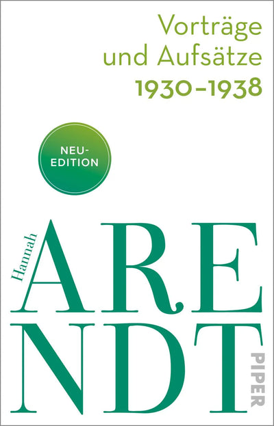 Vorträge und Aufsätze 1930–1938
