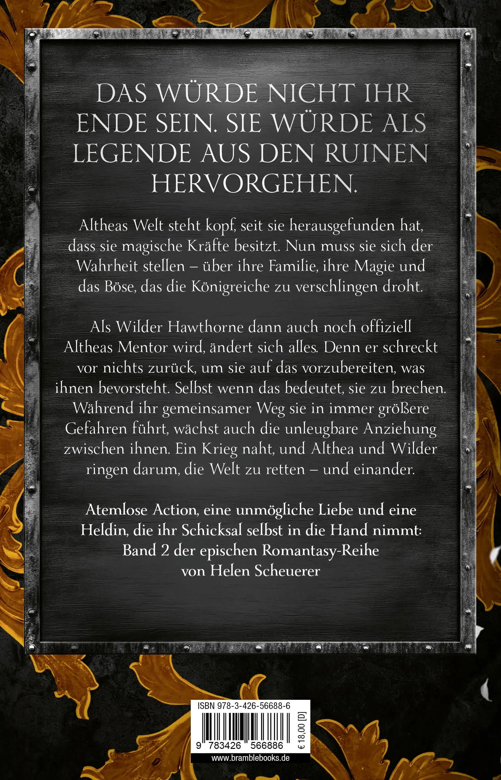 Buchrückseite von 'Vows and Ruins' mit Klappentext - Paperback