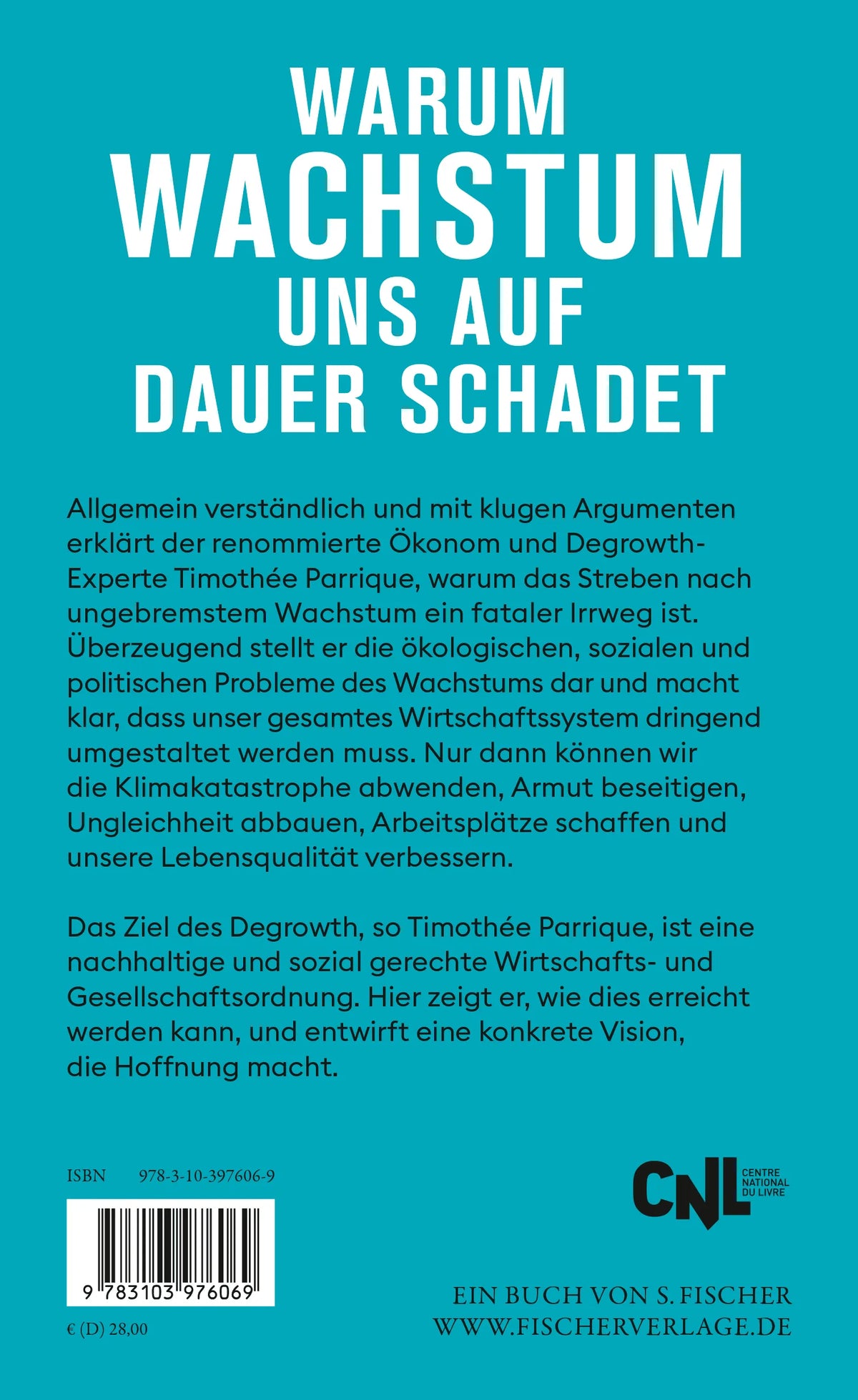 Rückseite: Wachstum bremsen oder untergehen (Hardcover)