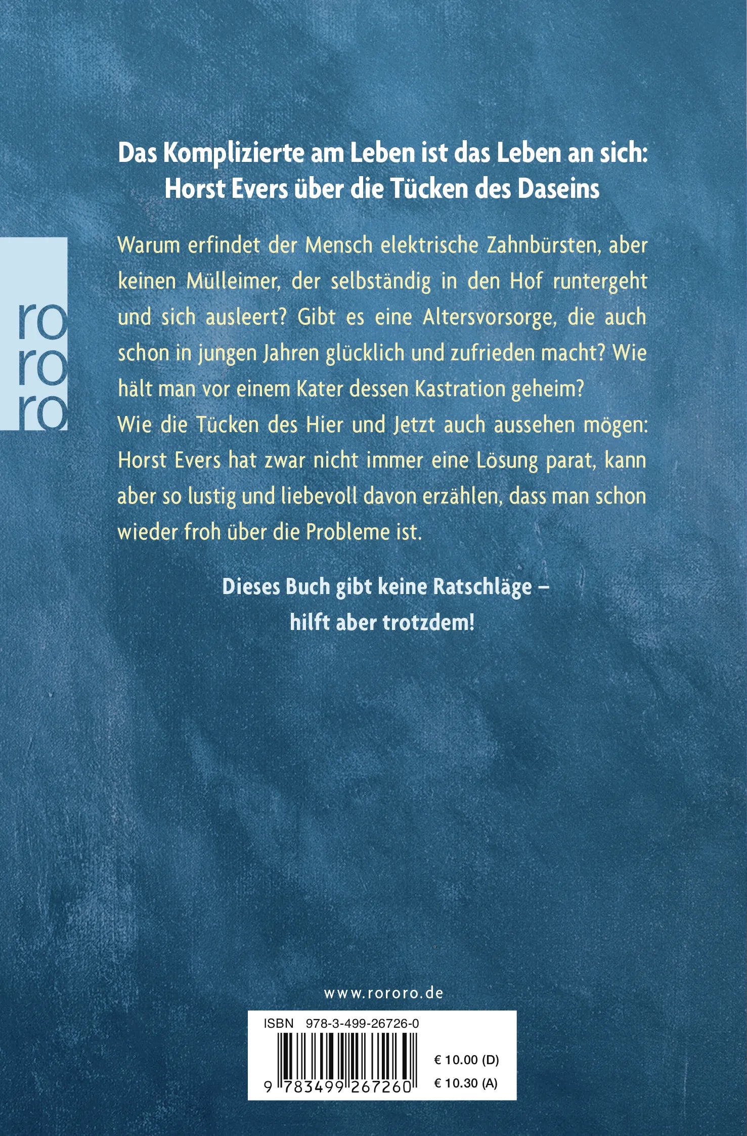Buchrückseite von 'Wäre ich du, würde ich mich lieben' mit Klappentext - Taschenbuch