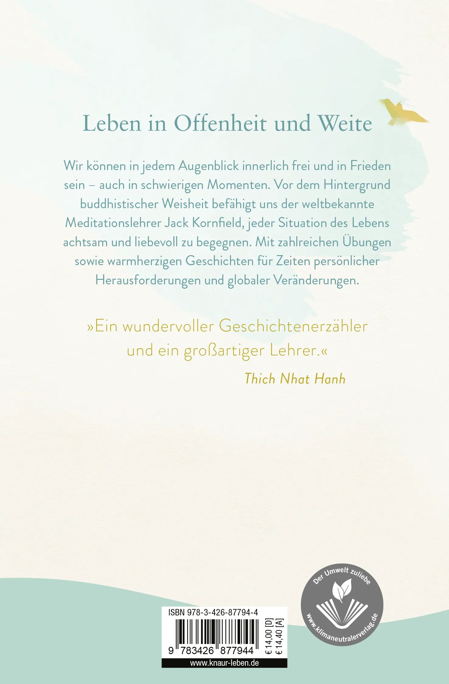 Buchrückseite von 'Wahre Freiheit' mit Klappentext - Taschenbuch