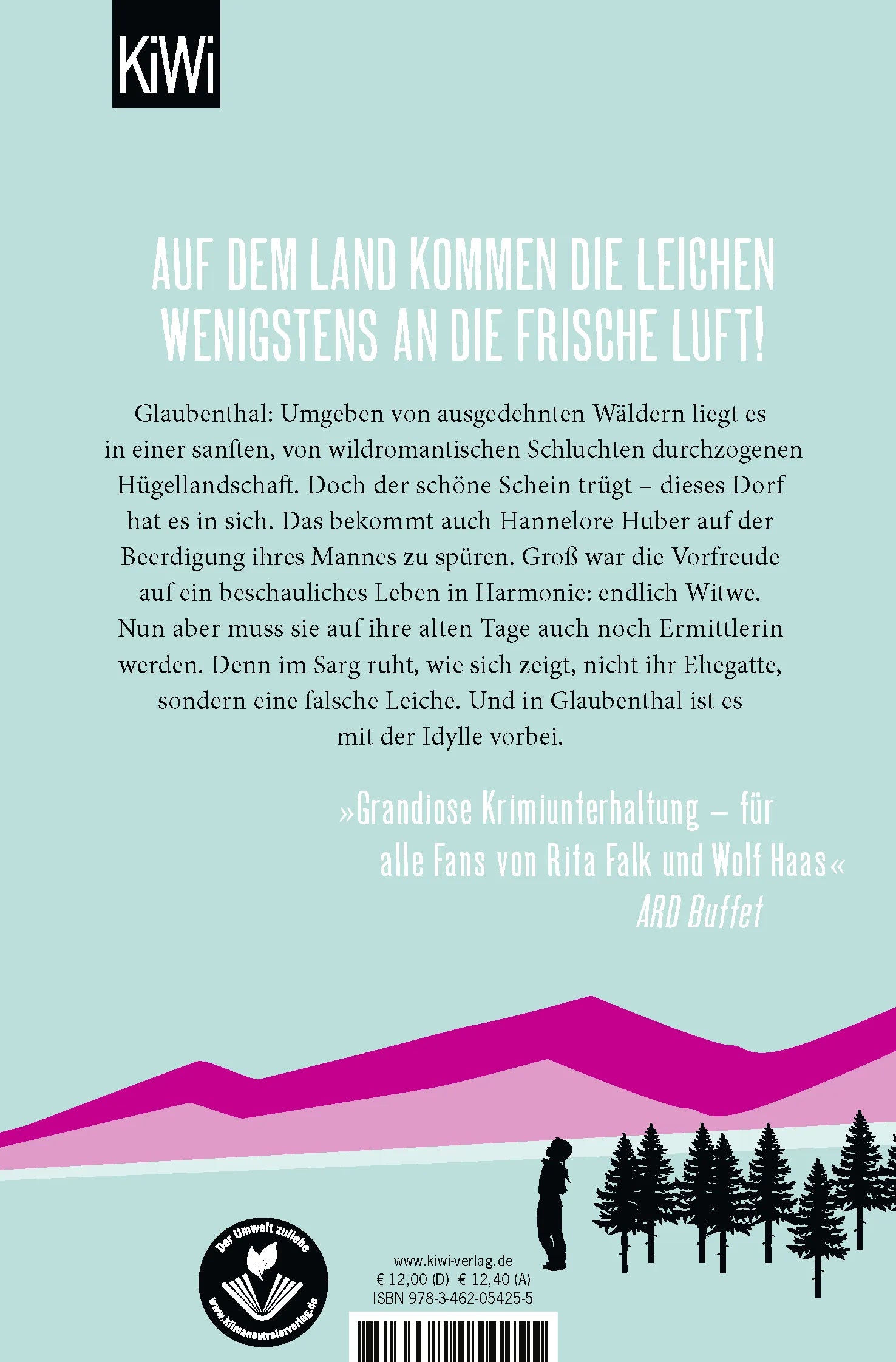 Buchrückseite von 'Walter muss weg' mit Klappentext - Taschenbuch