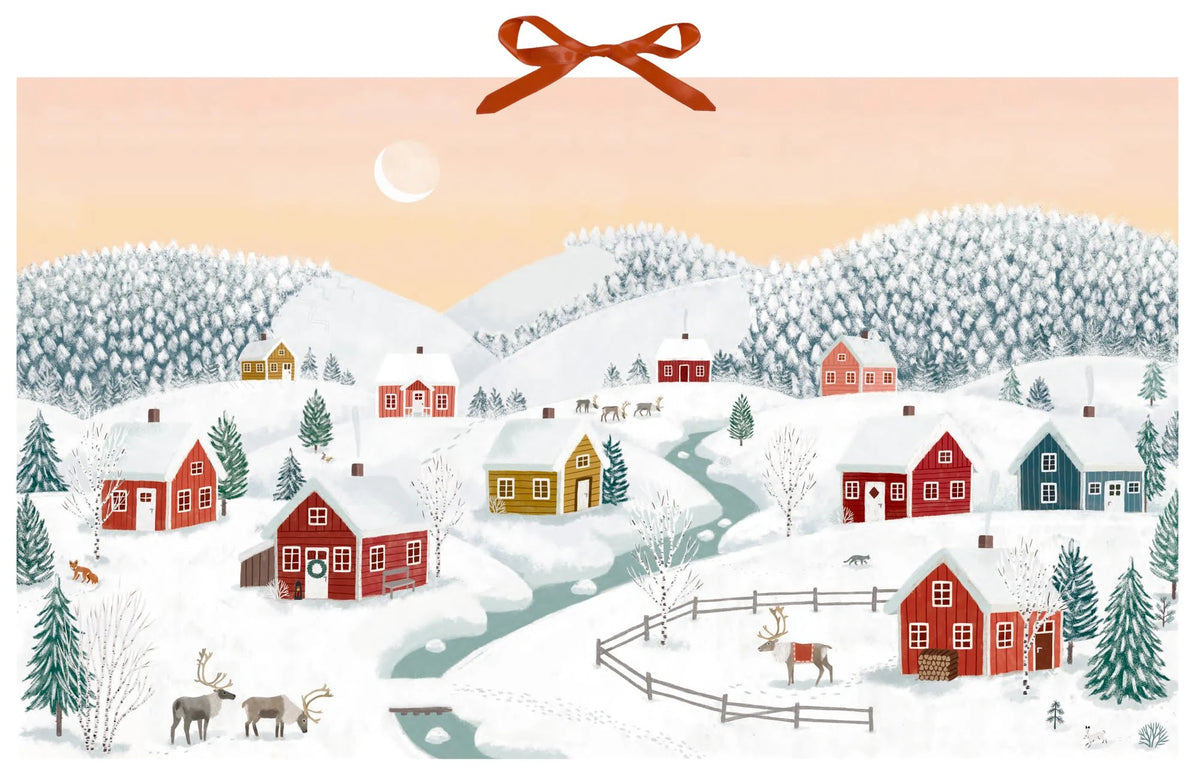 Adventskalender: Wand-Adventskalender - Winterhäuser