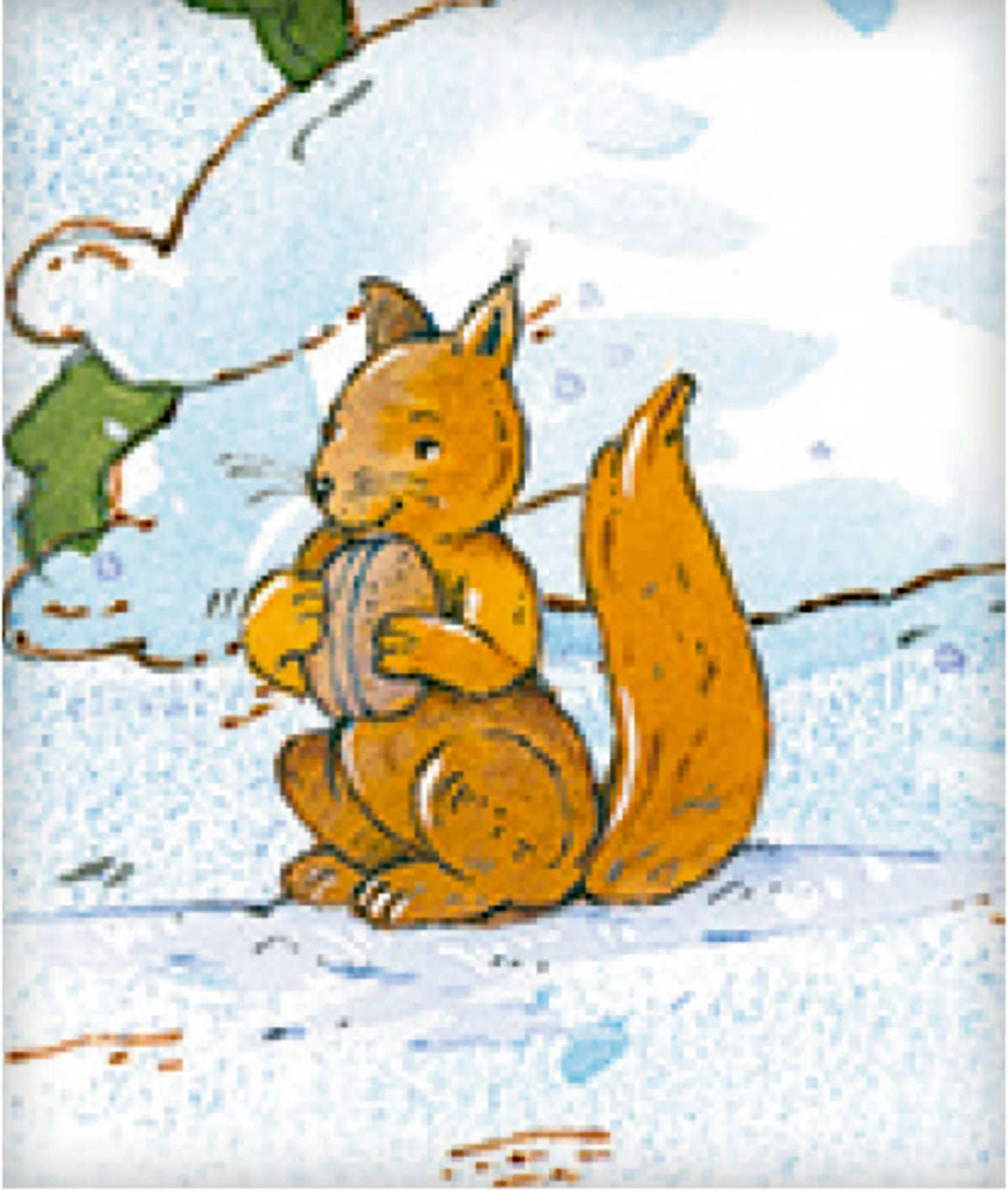 Wand-Adventskalender – Bescherung im Winterwald – Ansicht