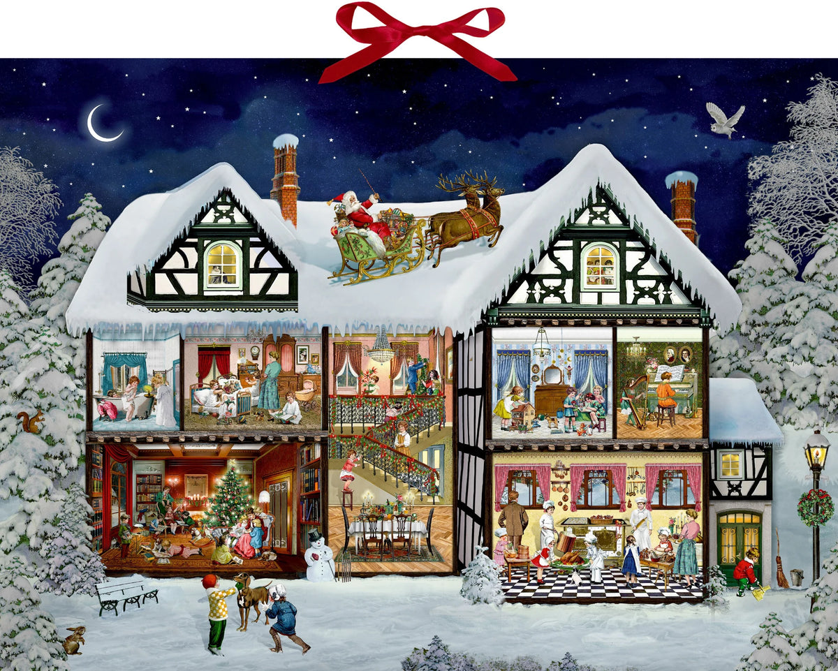 Adventskalender: Wand-Adventskalender – Im Adventshaus
