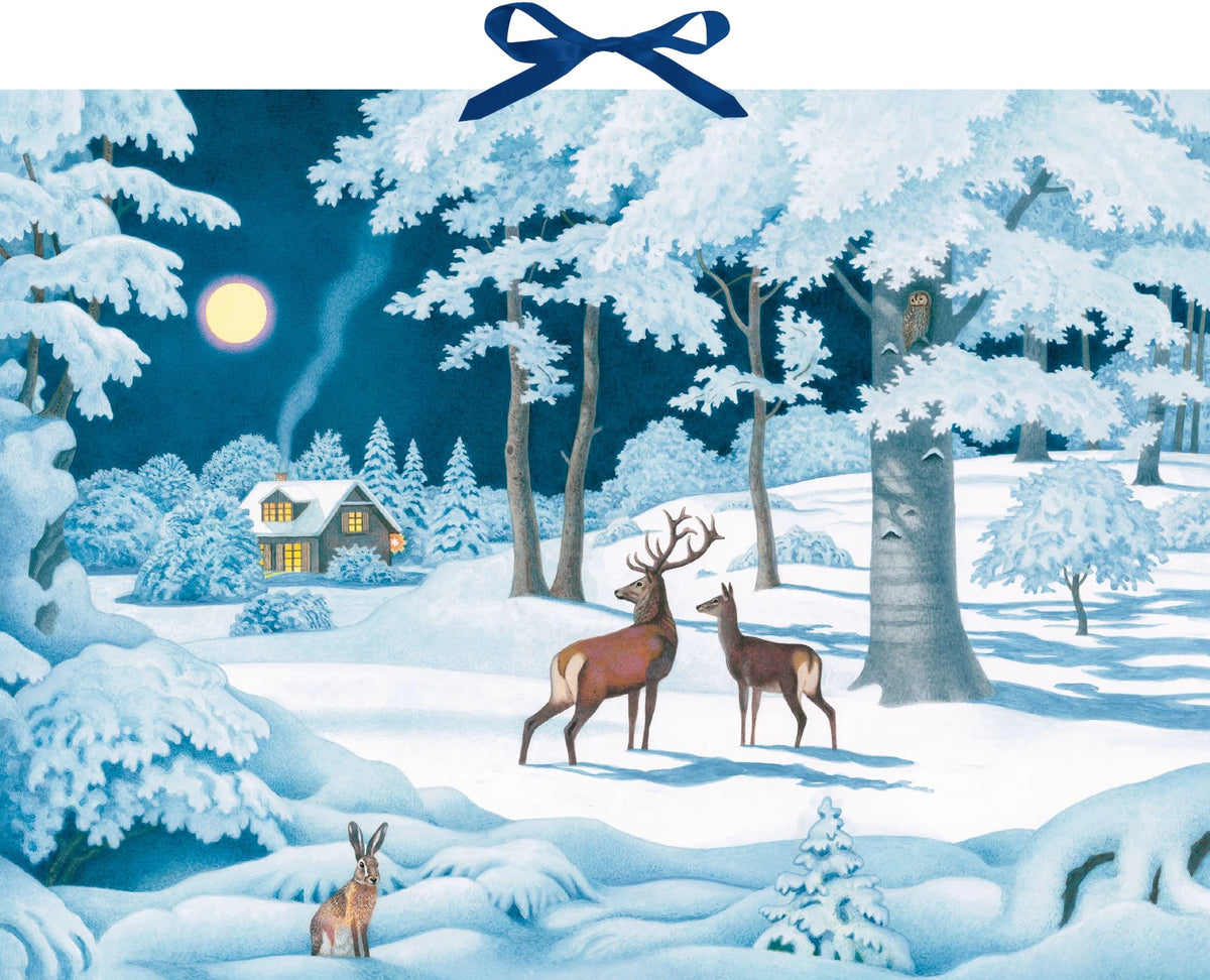 Adventskalender: Wand-Adventskalender – Wintertiere bei Nacht