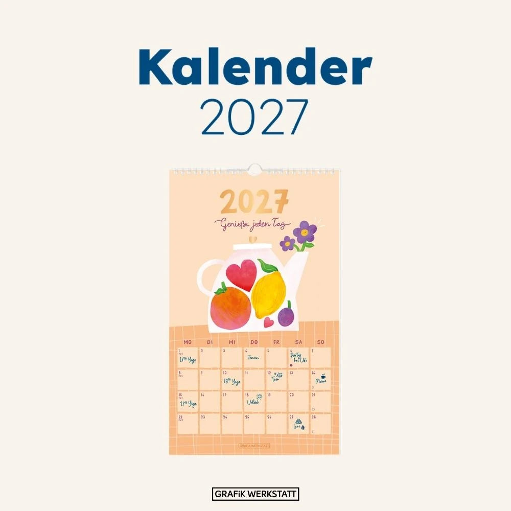 Wandkalender 2027 Genieße jeden Tag – Ansicht