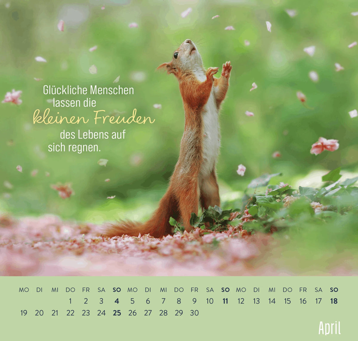 Wandkalender 2027: Kleine Glücksbringer für dein Jahr – Ansicht