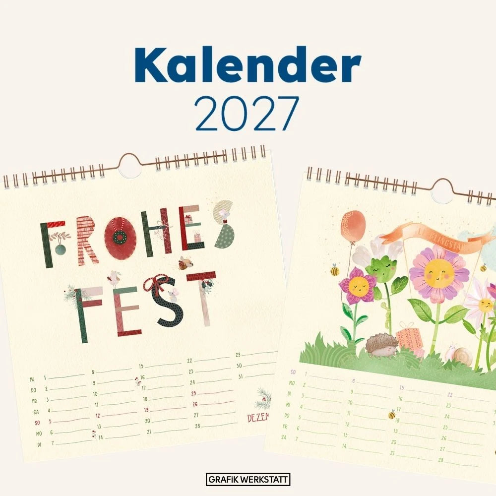 Wandkalender quadratisch 2027 Lieblingstage – Ansicht