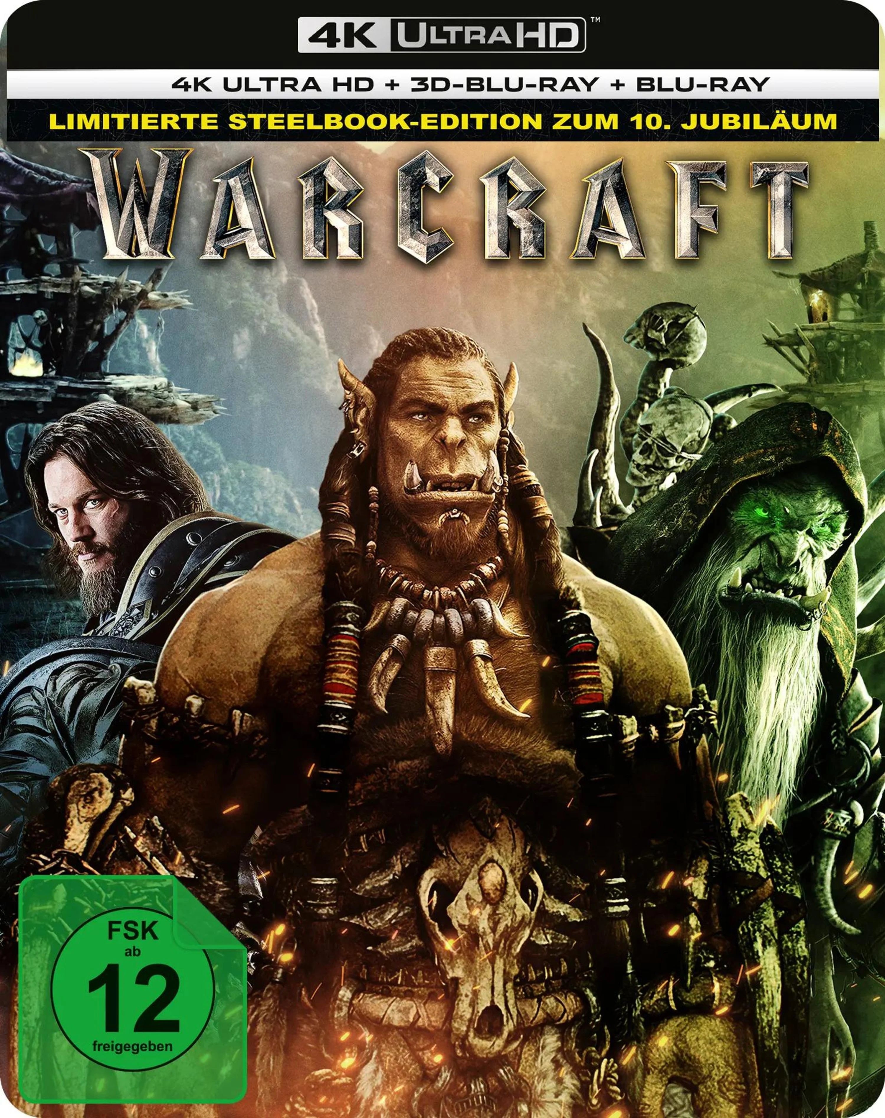 4K UHD Blu-ray-Cover: Warcraft: The Beginning Steelbook