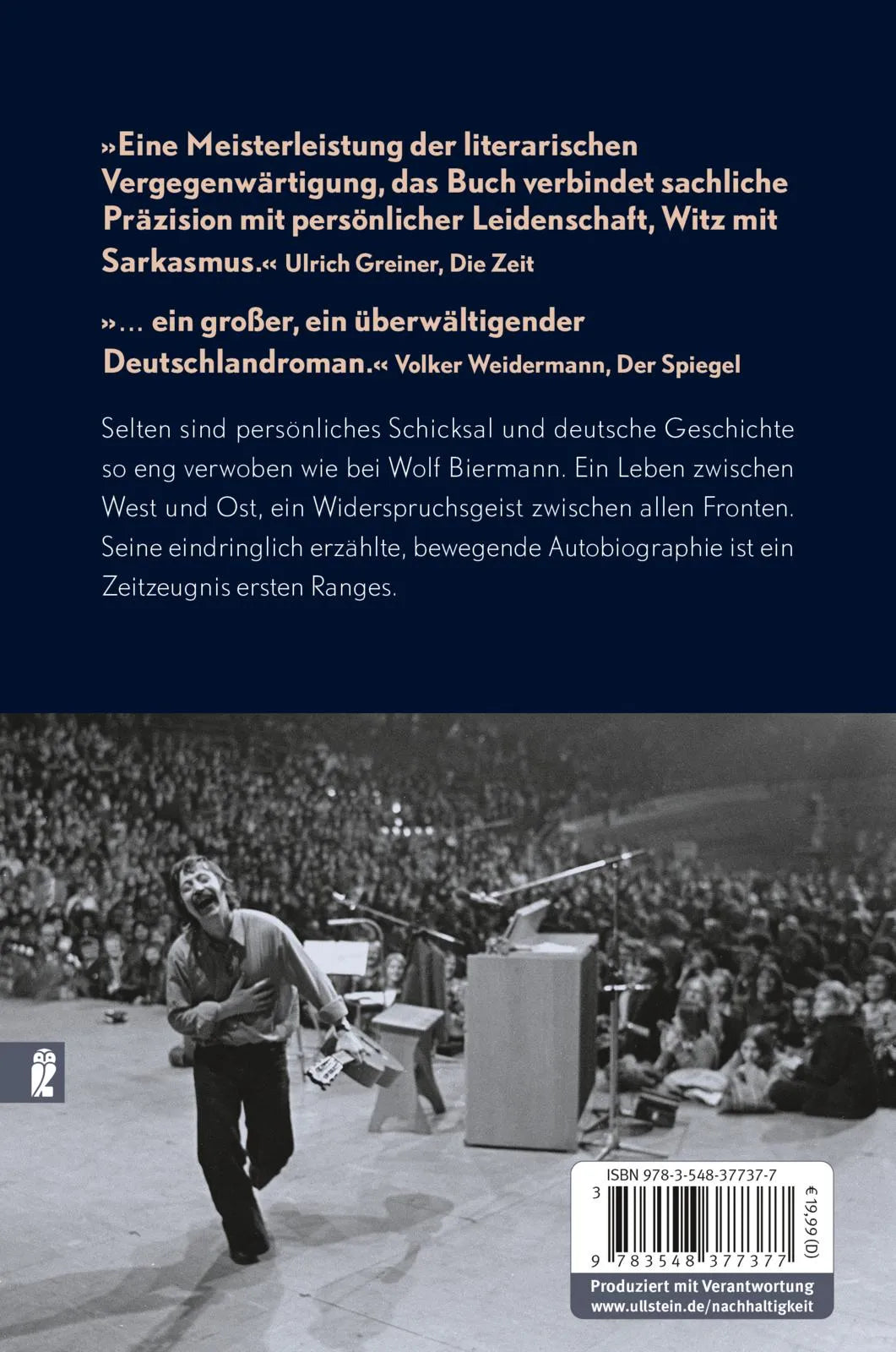 Buchrückseite von 'Warte nicht auf bessre Zeiten!' mit Klappentext - Paperback