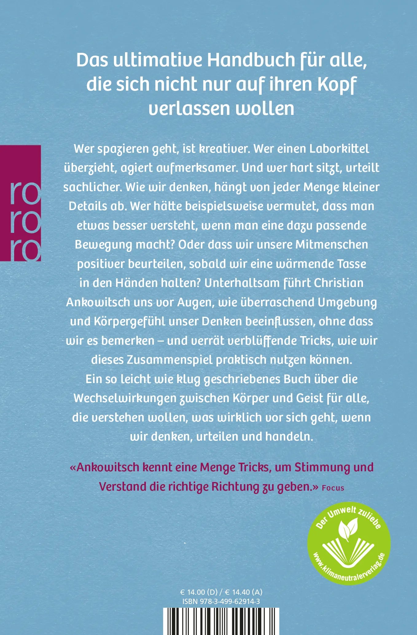 Buchrückseite von 'Warum Einstein niemals Socken trug' mit Klappentext - Taschenbuch