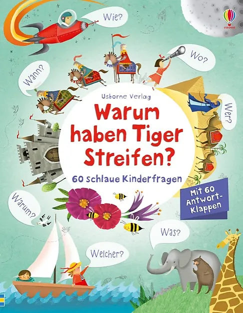 Buchcover von 'Warum haben Tiger Streifen?' - Gebundene Ausgabe von Katie Daynes