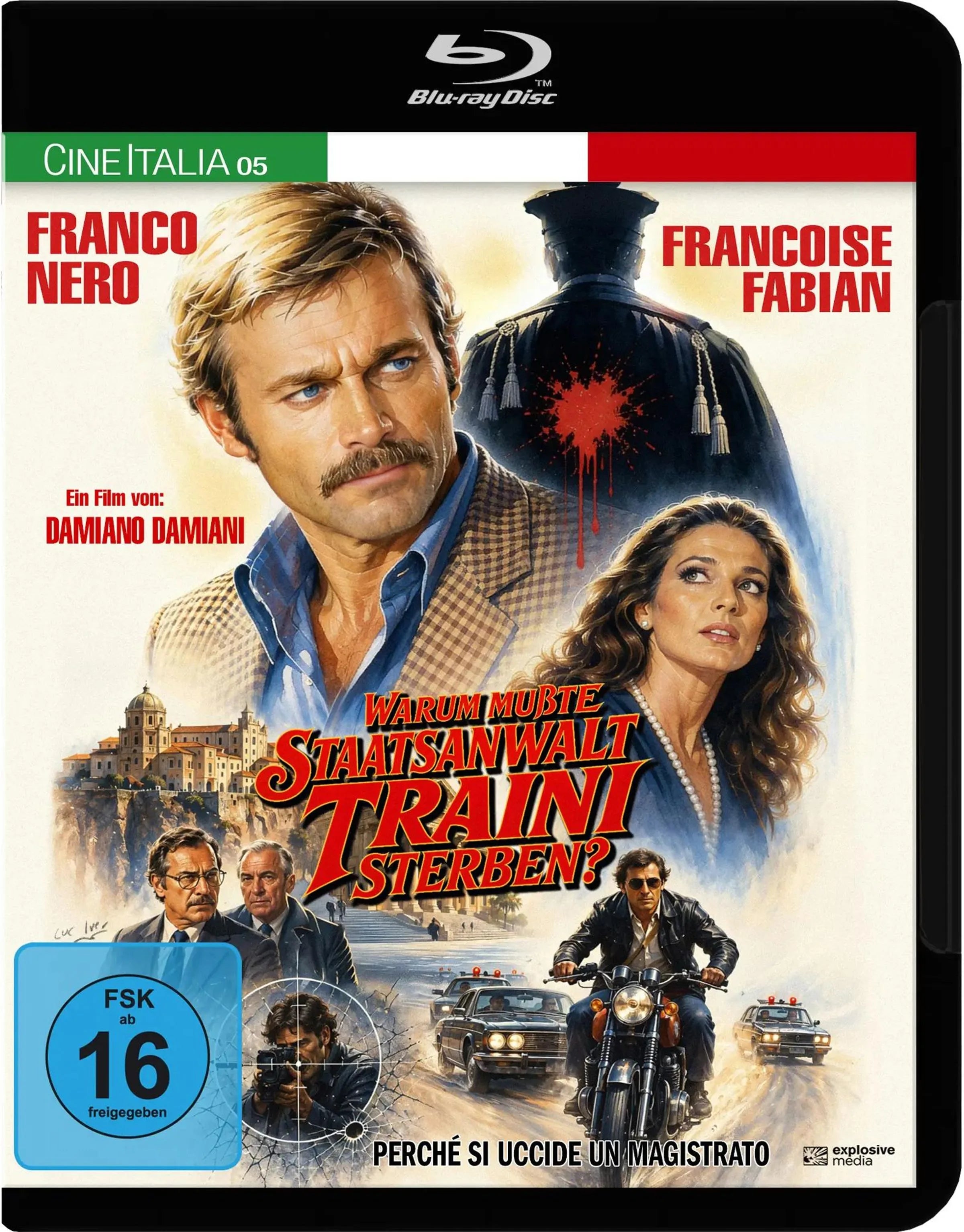 Blu-ray-Cover: Warum mußte Staatsanwalt Traini sterben?. Regie: Damiano Damiani