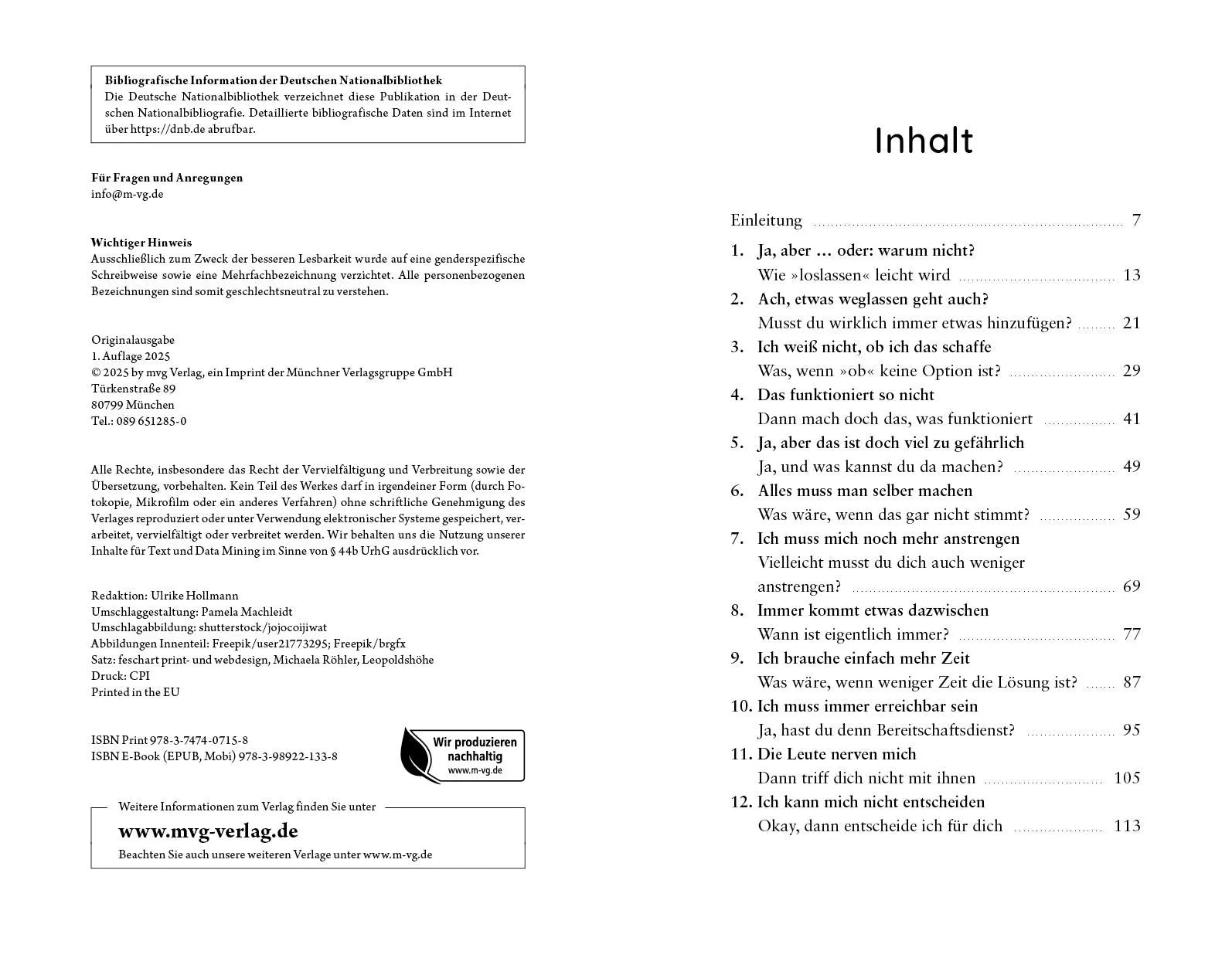 Innenansicht von 'Warum nicht einfach mal loslassen?' - Taschenbuch