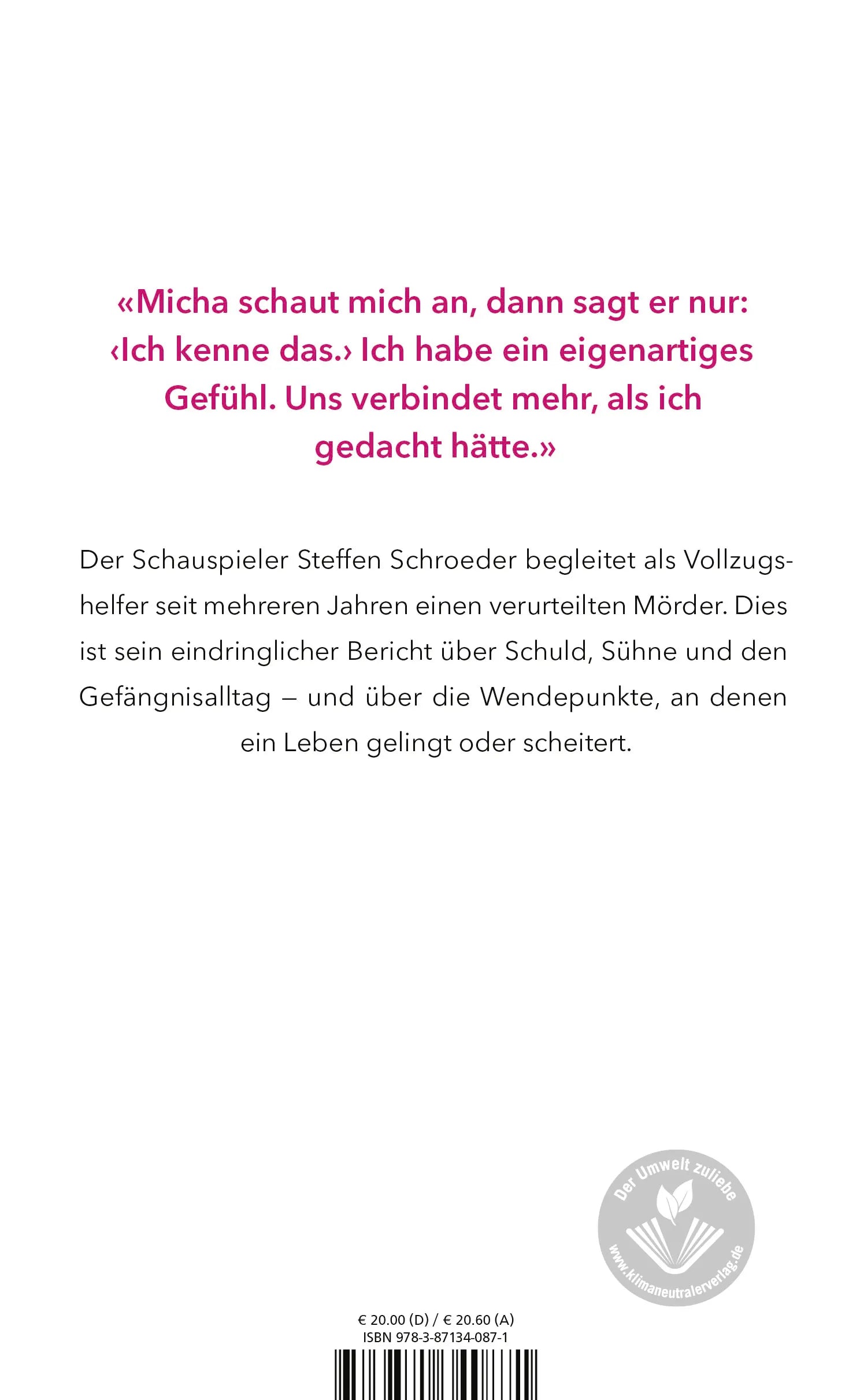 Buchrückseite von '«Was alles in einem Menschen sein kann»' mit Klappentext - Paperback