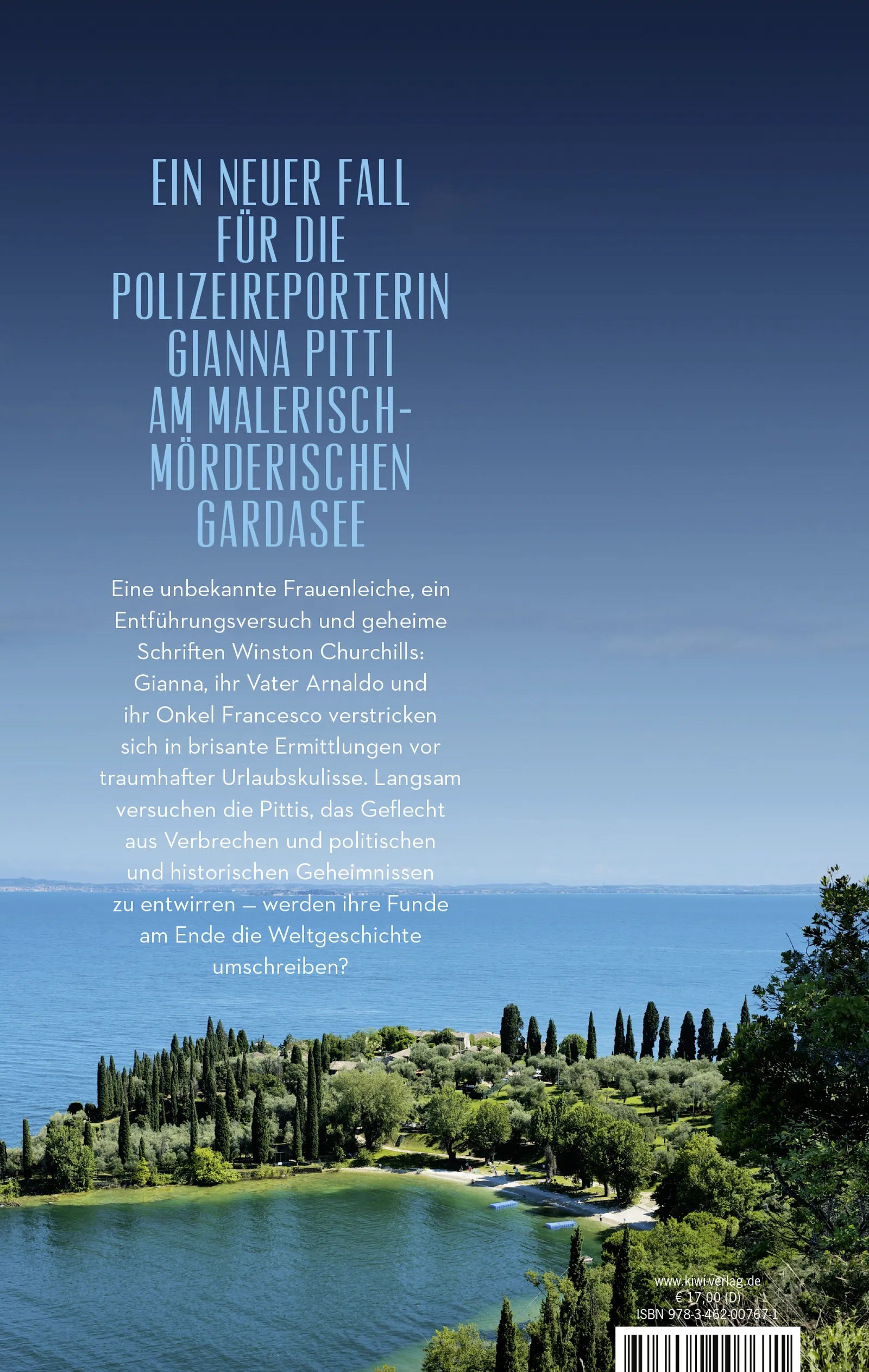 Buchrückseite von 'Was am Ufer lauert' mit Klappentext - Paperback