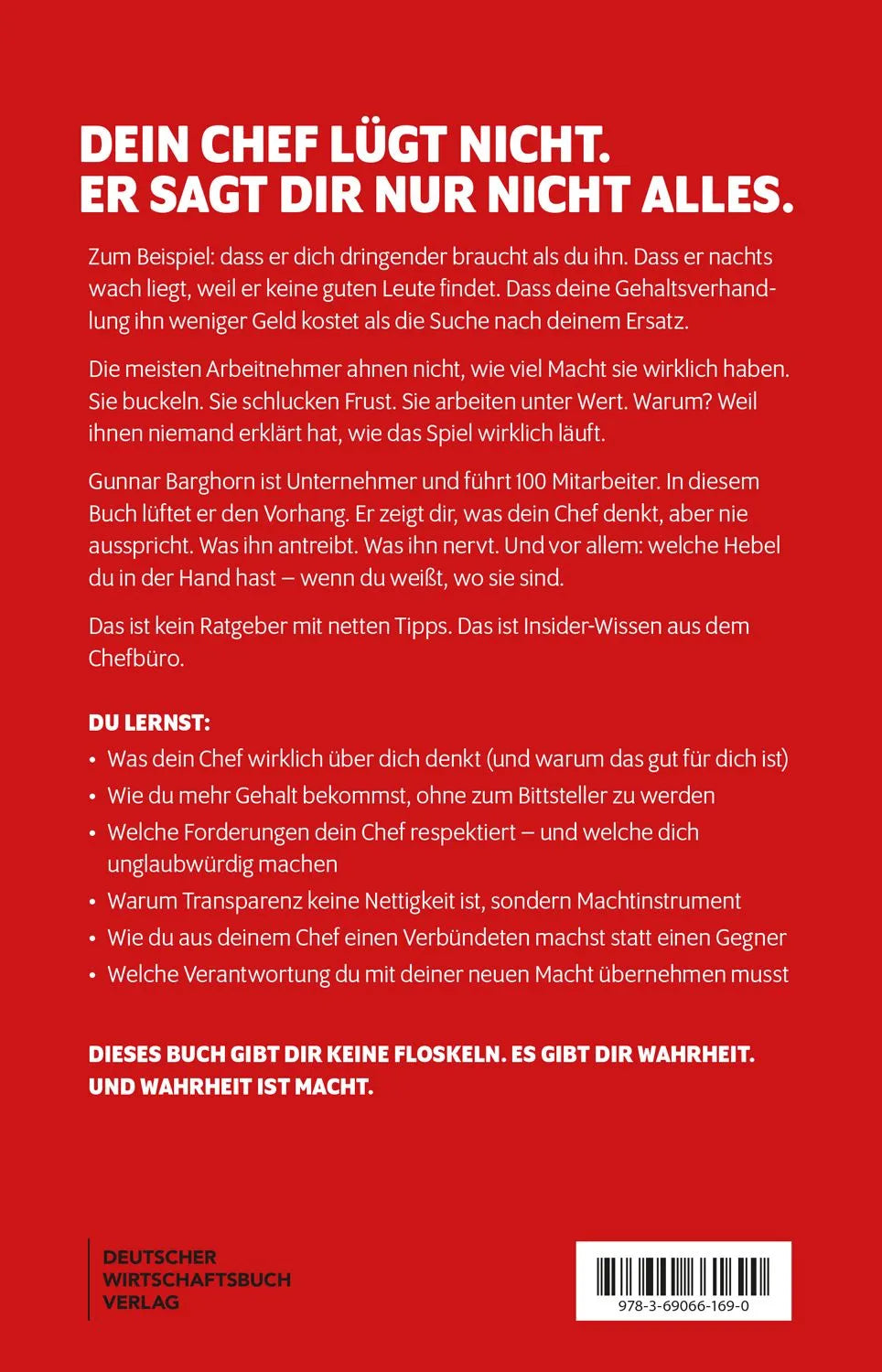 Rückseite: Was dir dein Chef nicht sagt (Taschenbuch)