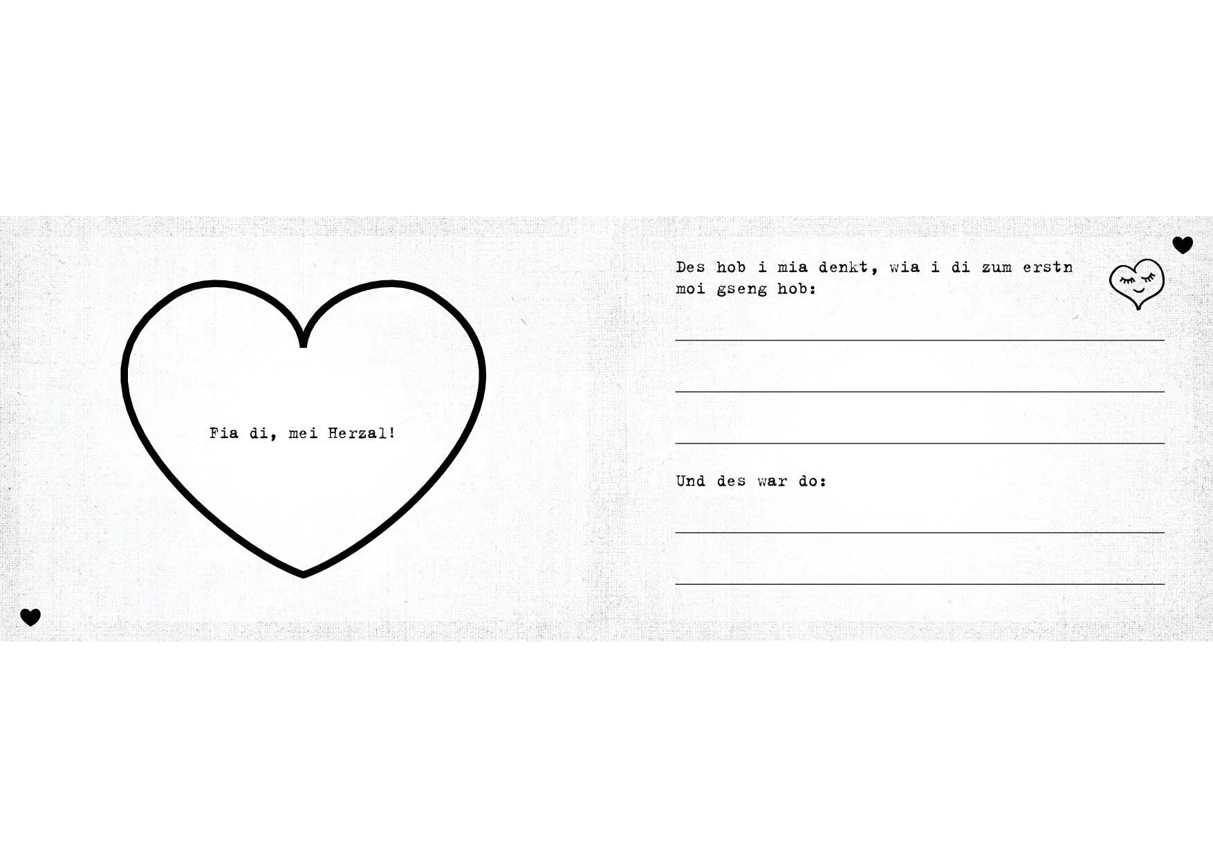 Innenansicht von 'Was ich an dir liebe – Wos i an dir mog' - Gebundene Ausgabe