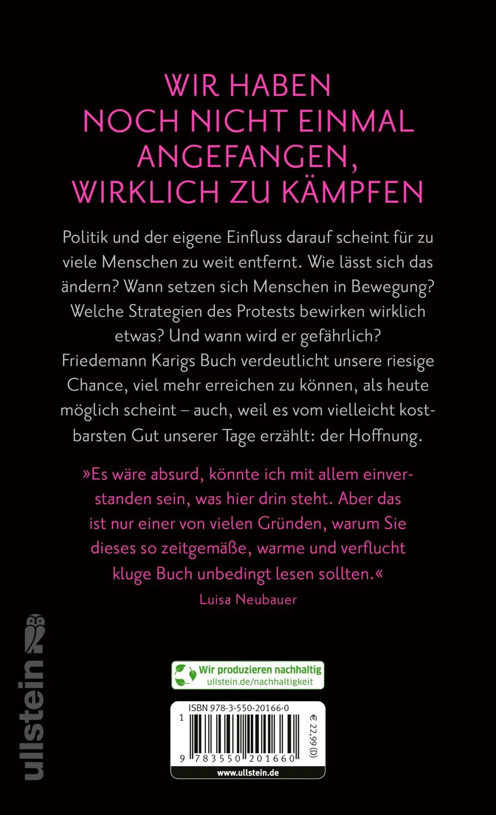 Buchrückseite von 'Was ihr wollt' mit Klappentext - Gebundene Ausgabe