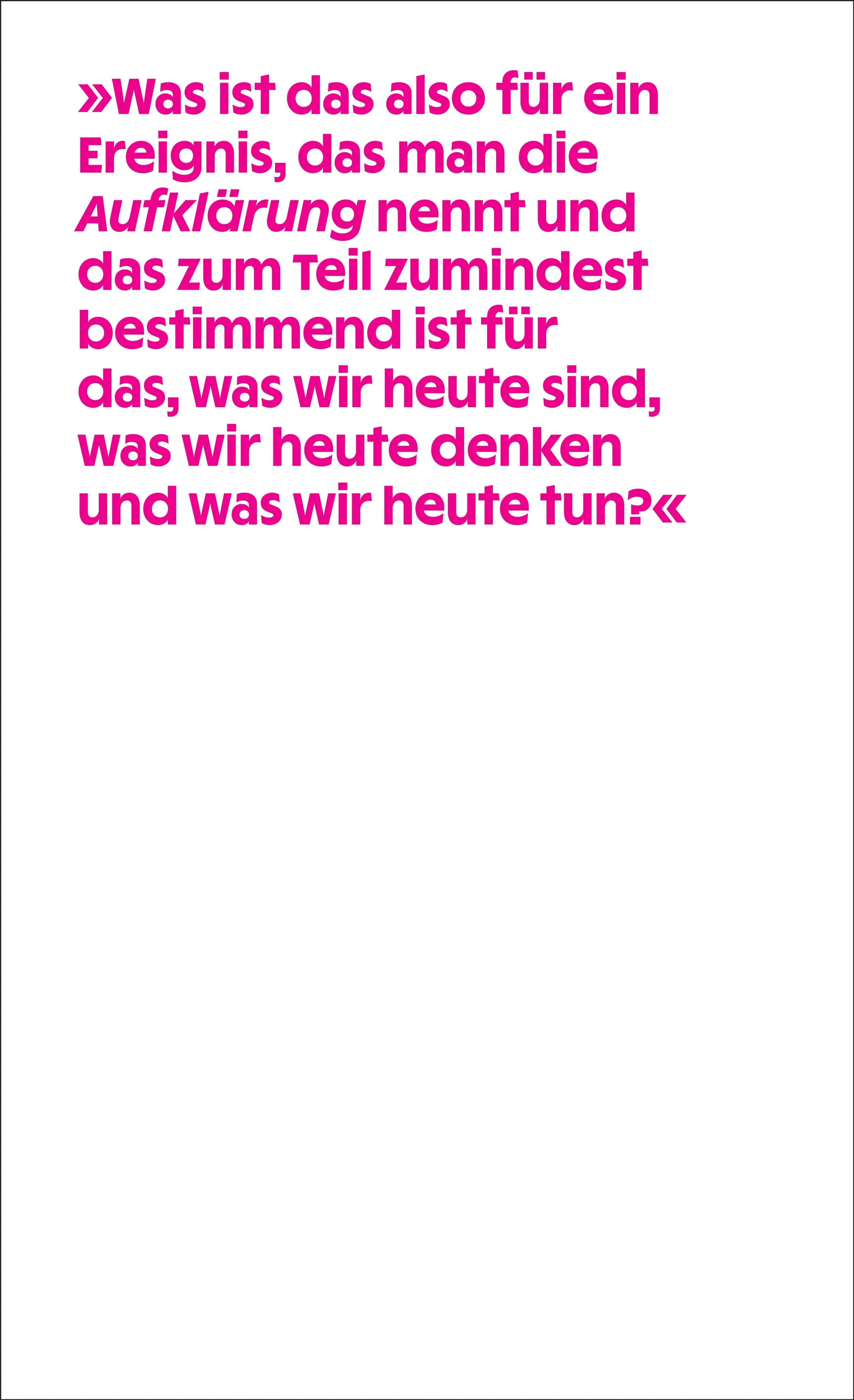 Rückseite: Was ist Aufklärung? (Taschenbuch)