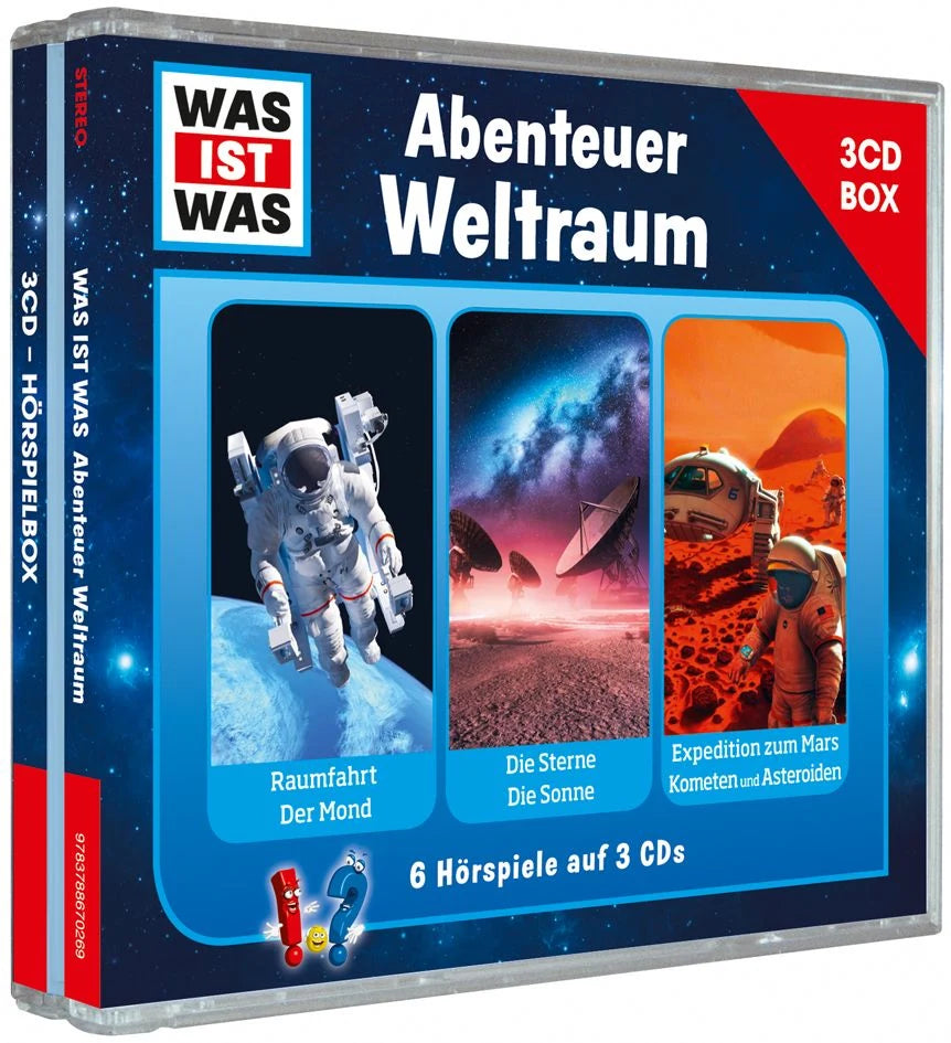 Gesellschaftsspiel: WAS IST WAS 3-CD-Hörspielbox Abenteuer Weltraum